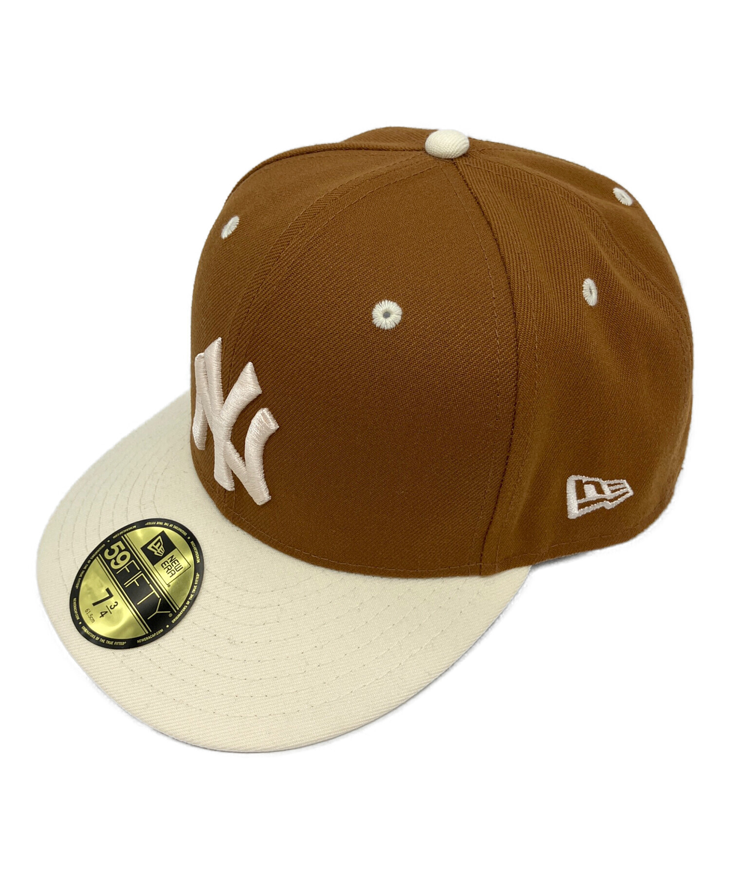 中古・古着通販】New Era (ニューエラ) キャップ ブラウン×ホワイト