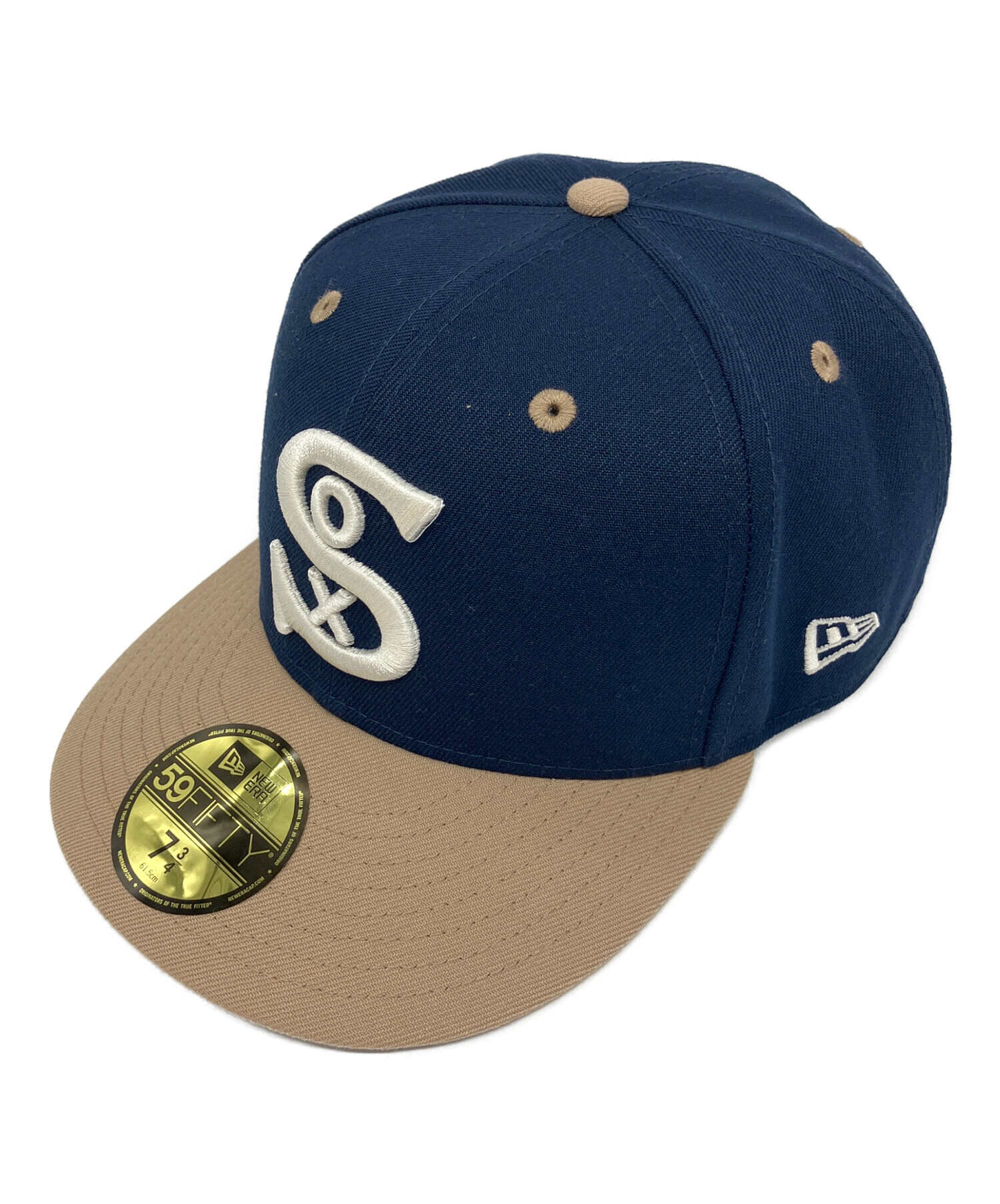 中古・古着通販】New Era (ニューエラ) キャップ ネイビー×ベージュ