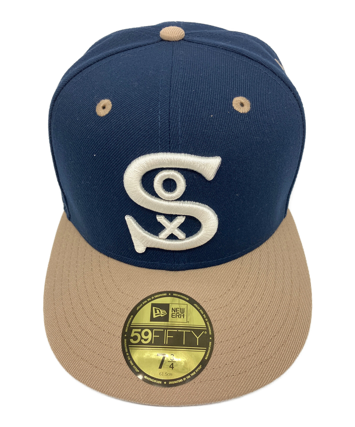 中古・古着通販】New Era (ニューエラ) キャップ ネイビー×ベージュ