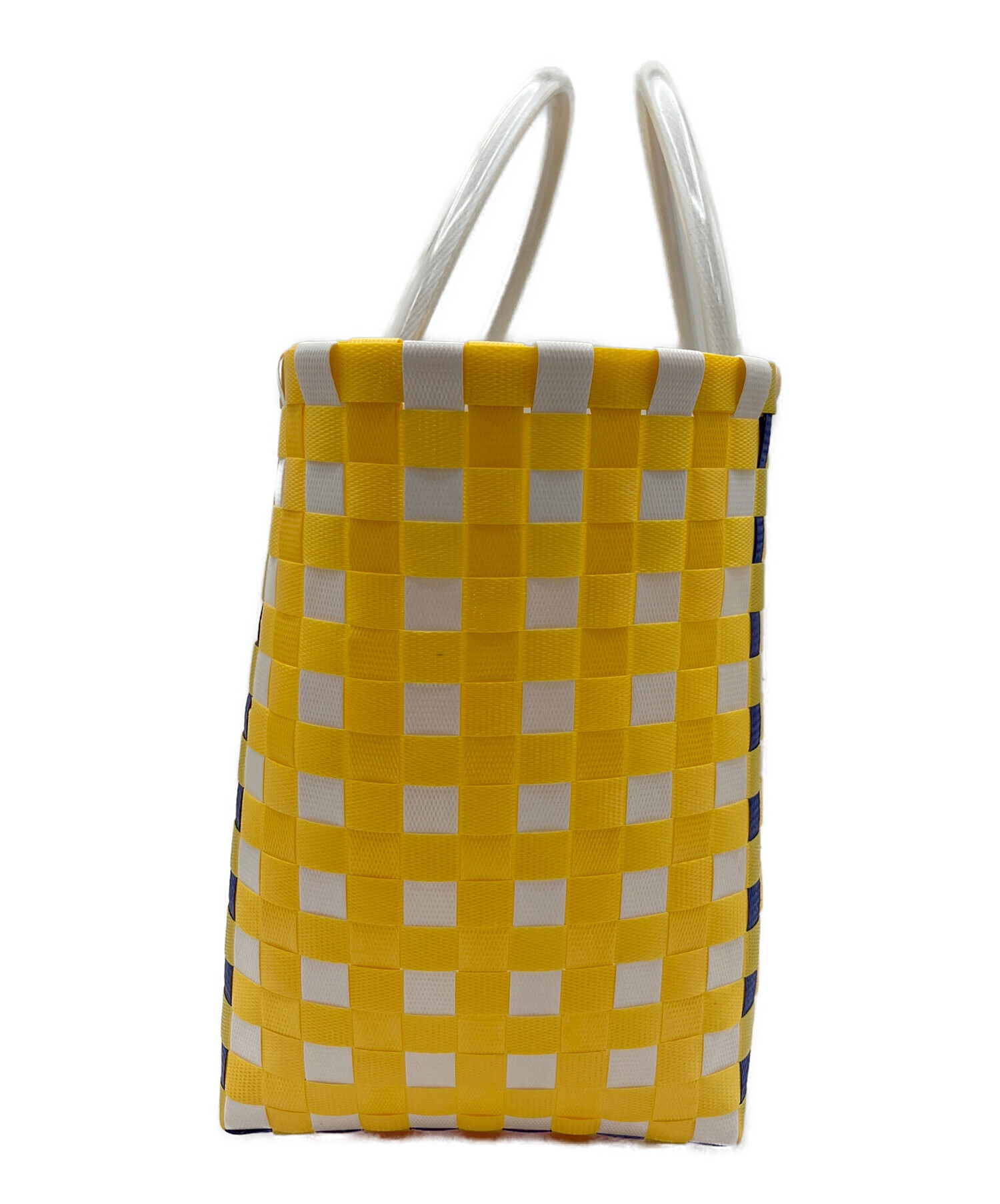 中古・古着通販】MARNI (マルニ) カゴバッグ イエロー×ホワイト