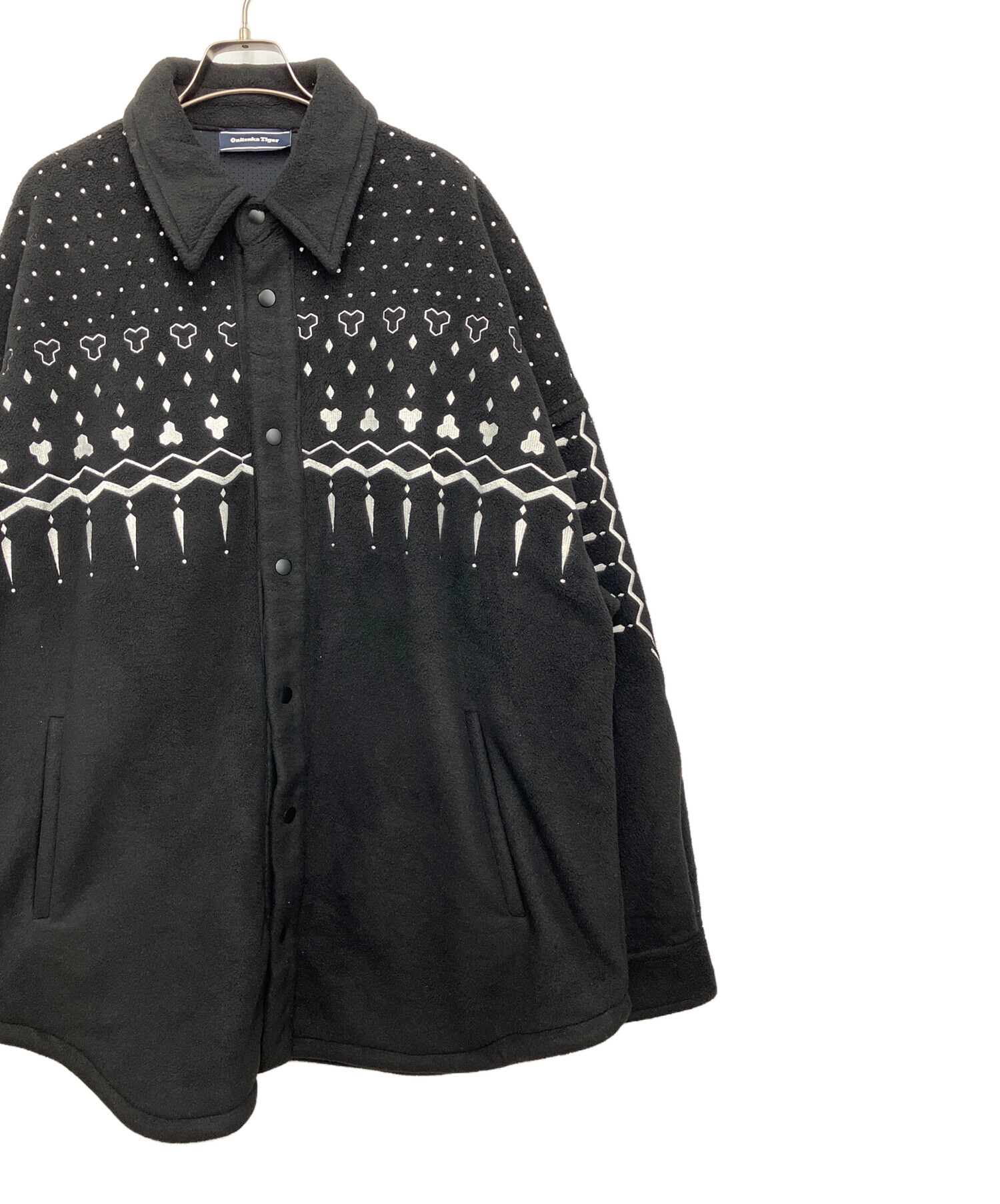 ｊ*ｊ様 Onitsuka Tiger ボアジャケット ブラック OnitsukaTiger 定番のボンバージャケットをボア素材に