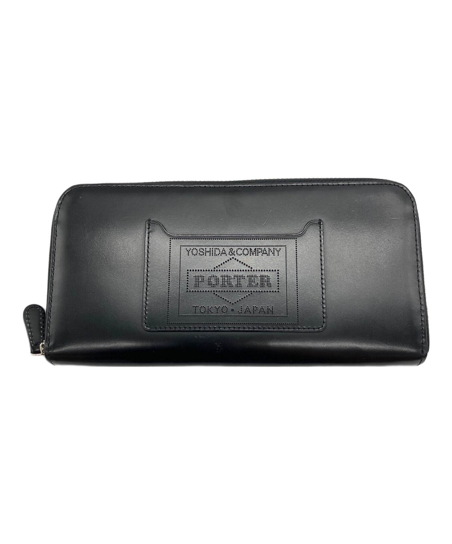 中古・古着通販】PORTER (ポーター) 長財布 ブラック×オレンジ