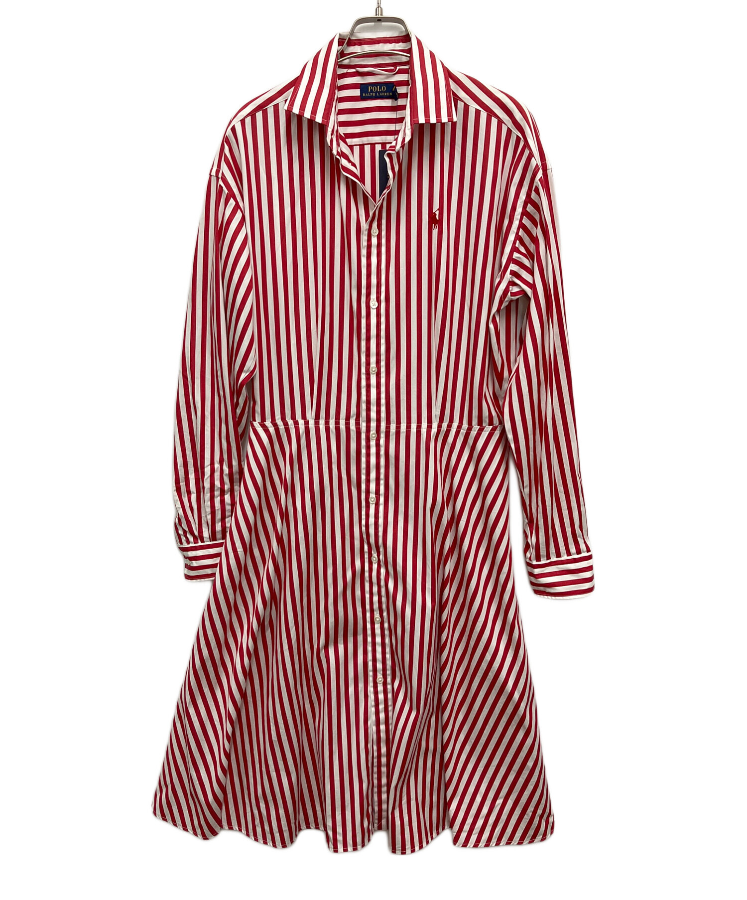 ほぼ未使用ラルフローレンシャツワンピースストライプ ベルトサイズ 6 中古・古着通販】POLO RALPH LAUREN (ポロ・ラルフローレン