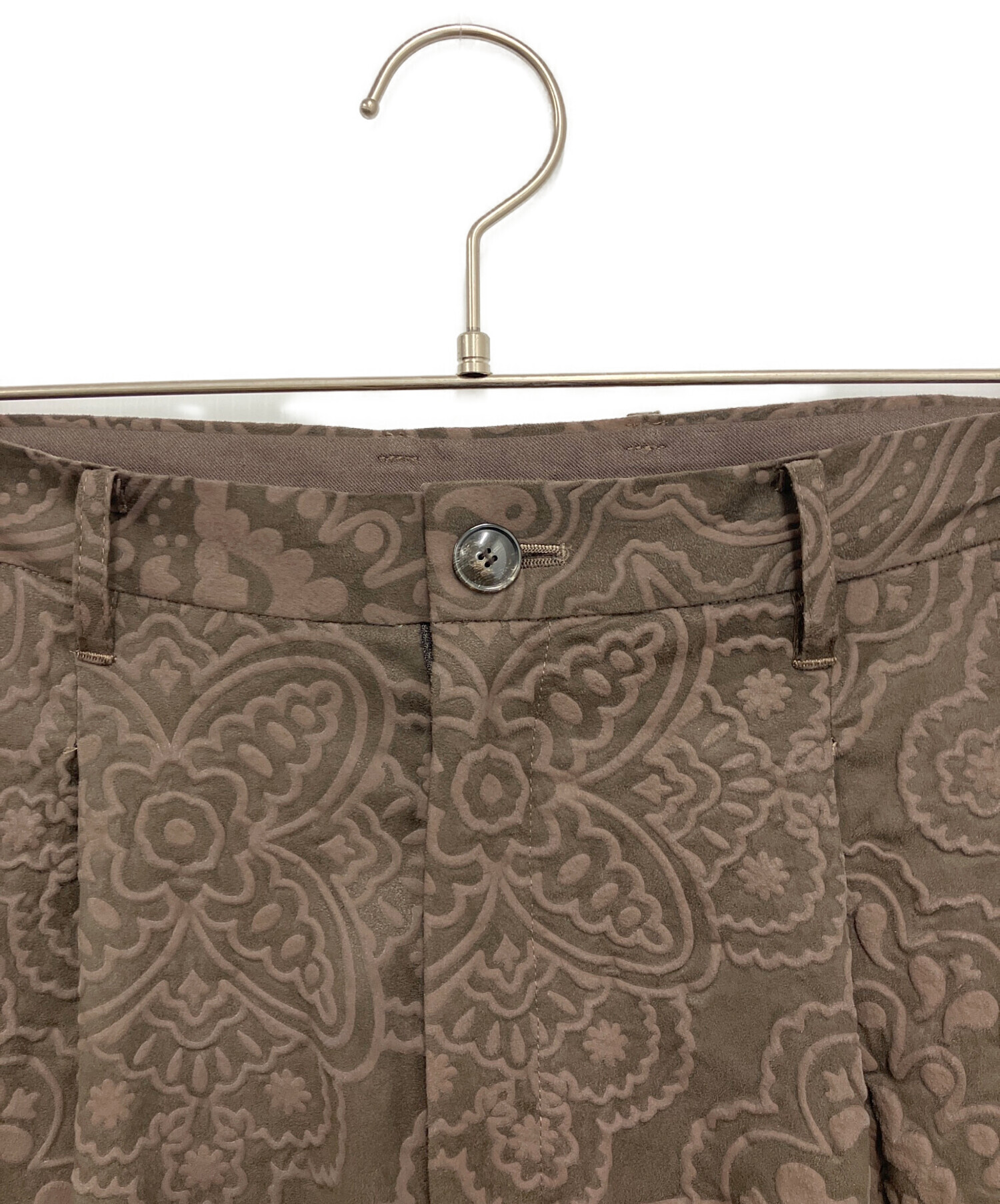 中古・古着通販】amok (アモク) Paisley Shrink Pants ブラウン サイズ