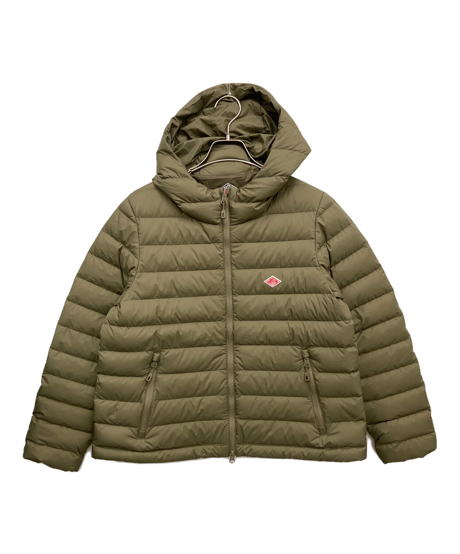 DANTON ダウンジャケット　カーキ色　Mサイズ 中古・古着通販】DANTON (ダントン) ダウンジャケット カーキ サイズ:M