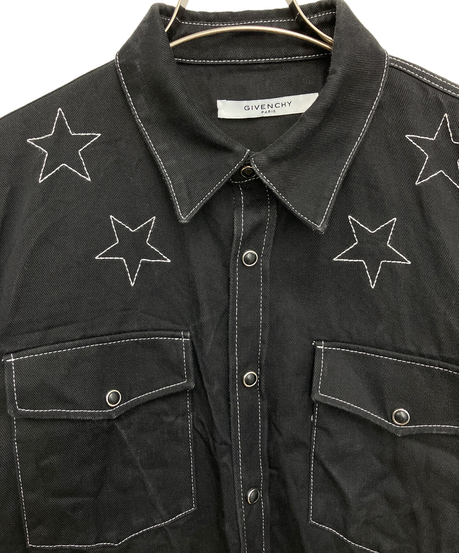 中古・古着通販】GIVENCHY (ジバンシィ) デニムシャツ ブラック サイズ