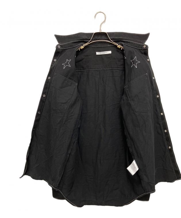 中古・古着通販】GIVENCHY (ジバンシィ) デニムシャツ ブラック サイズ