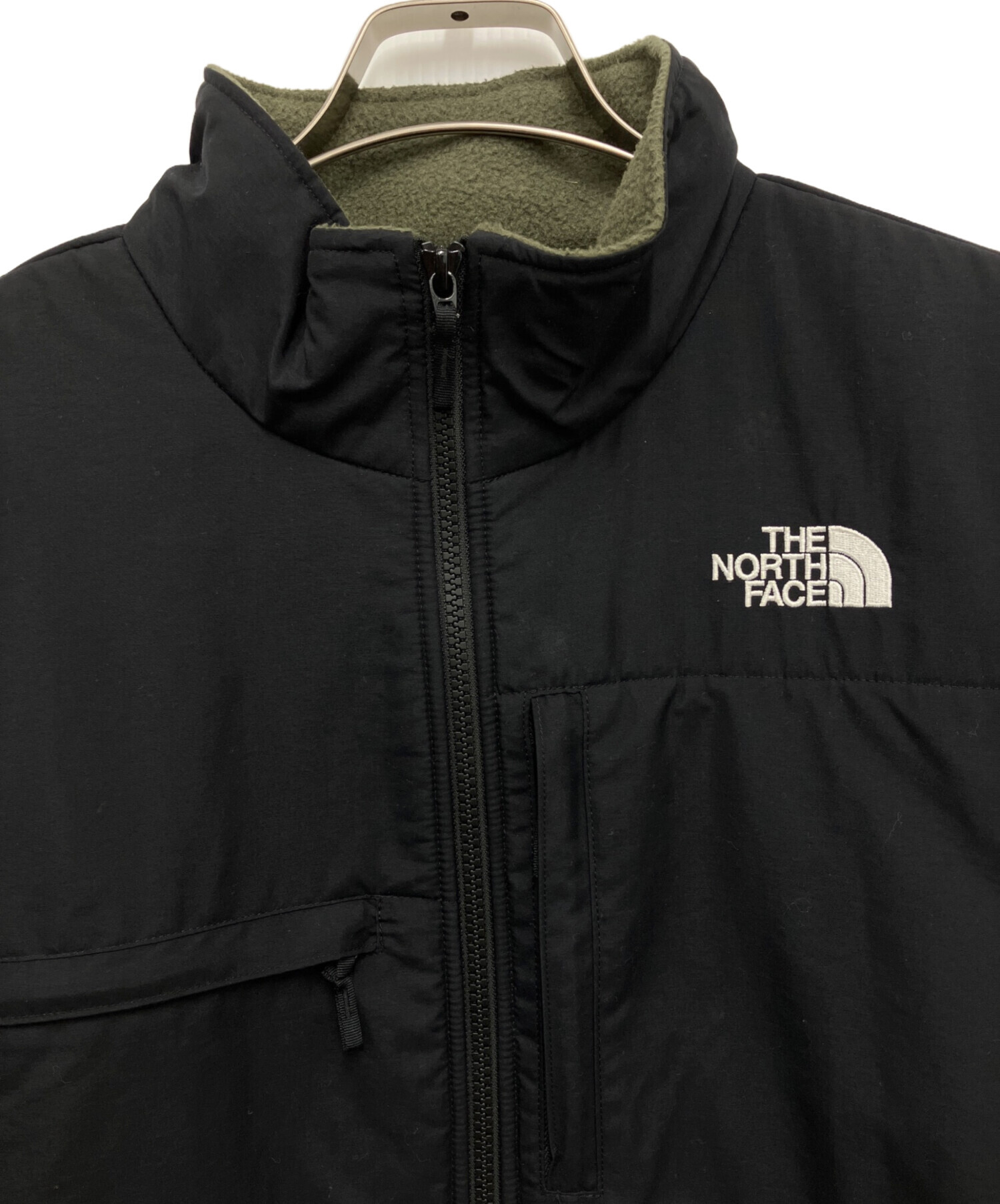 THE NORTH FACE MA-1ジャケット ブラック・オリーブ 中古・古着通販】THE NORTH FACE (ザ ノース フェイス) フリース