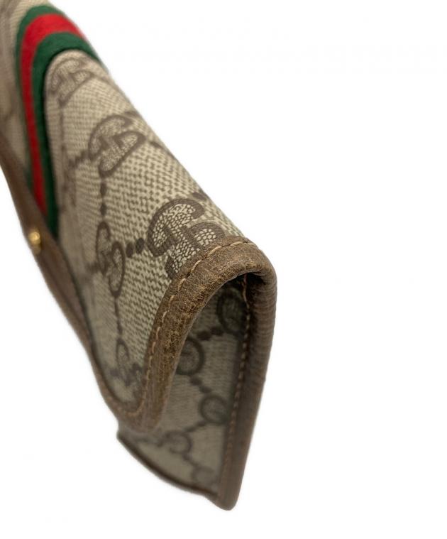 中古・古着通販】GUCCI (グッチ) ポーチ GG シェリーライン ブラウン