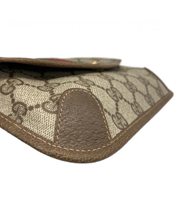 中古・古着通販】GUCCI (グッチ) ポーチ GG シェリーライン ブラウン