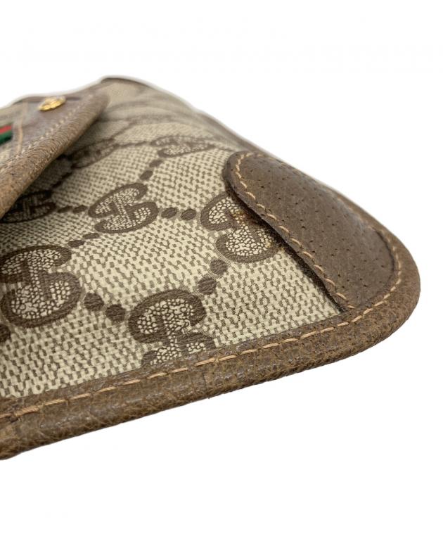 中古・古着通販】GUCCI (グッチ) ポーチ GG シェリーライン ブラウン