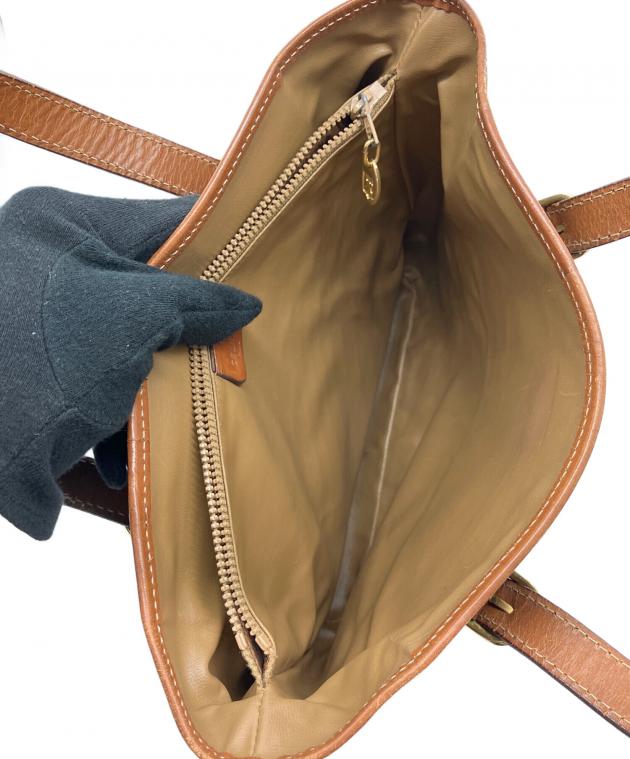 中古・古着通販】CELINE (セリーヌ) マカダム柄 ハンドバッグ ブラウン