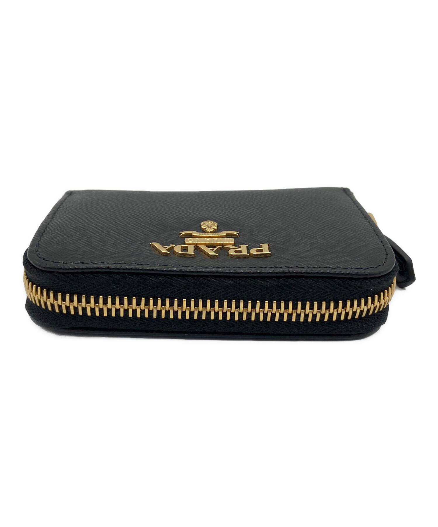 中古・古着通販】PRADA (プラダ) コインケース サフィアーノ ブラック