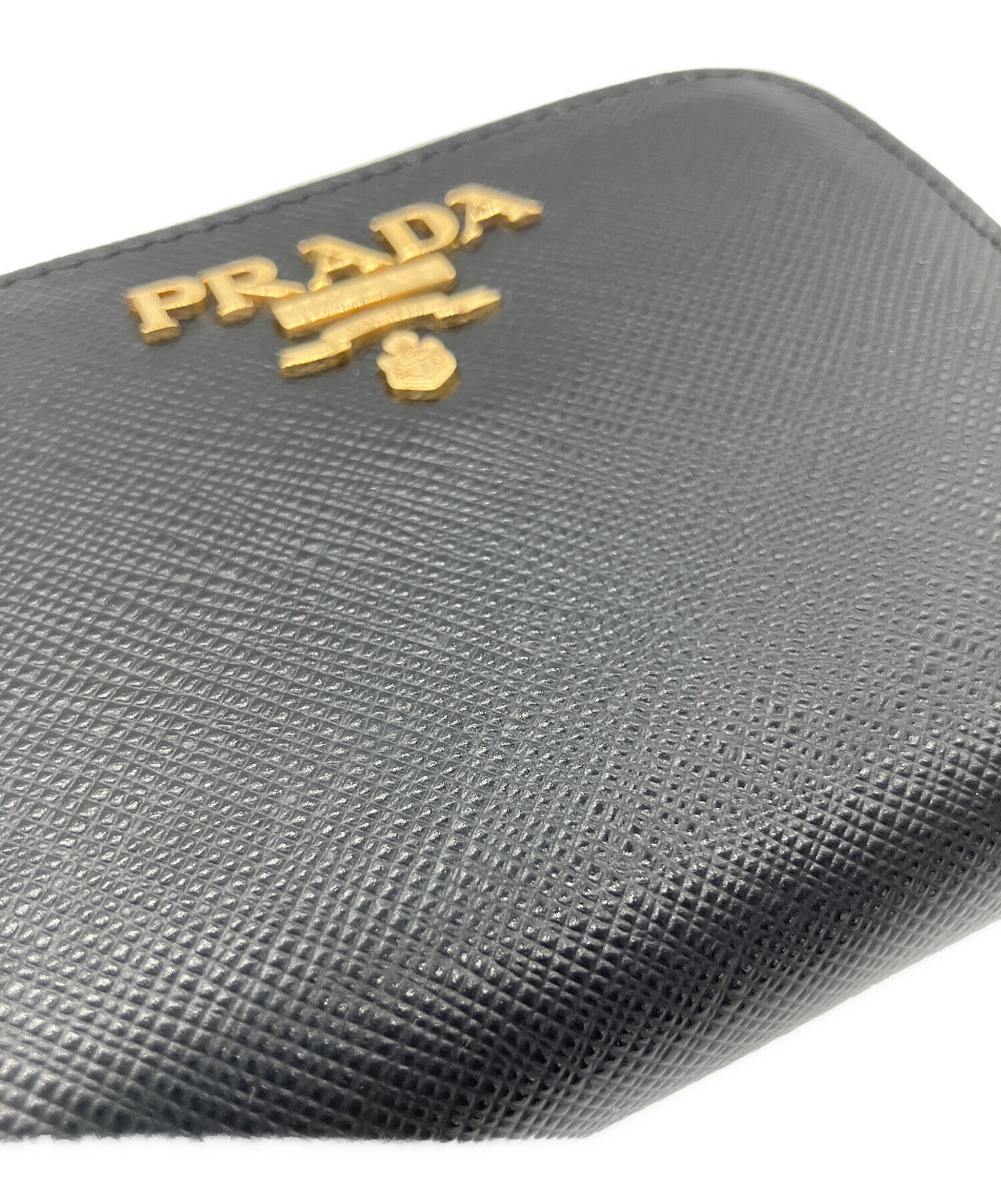 中古・古着通販】PRADA (プラダ) コインケース サフィアーノ ブラック 