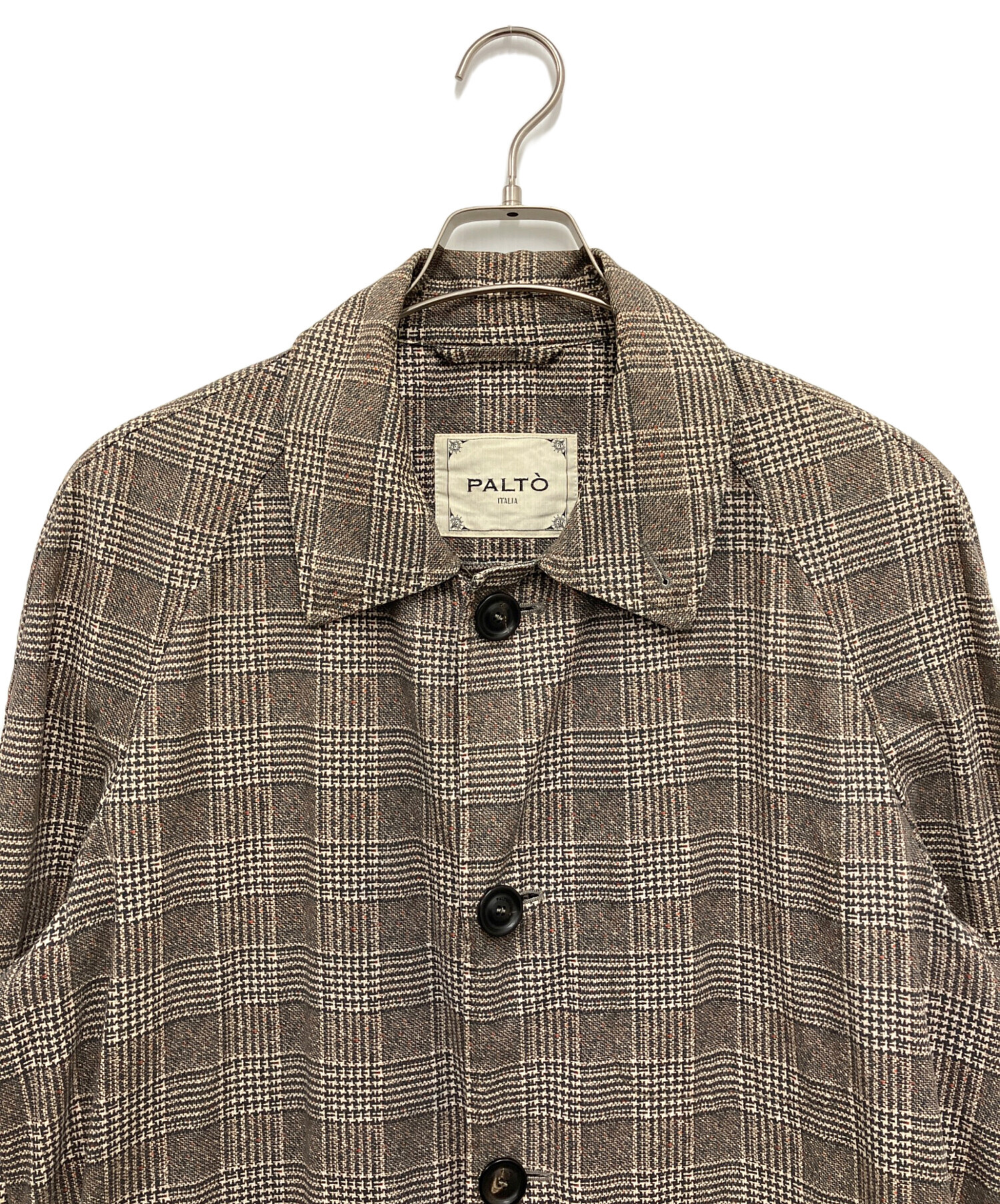 中古・古着通販】PALTO (パルト) ロングコート ベージュ×ブラック 