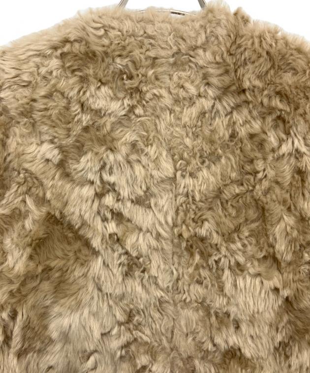 中古・古着通販】LOUNIE (ルーニー) フェイクムートンコート ベージュ 