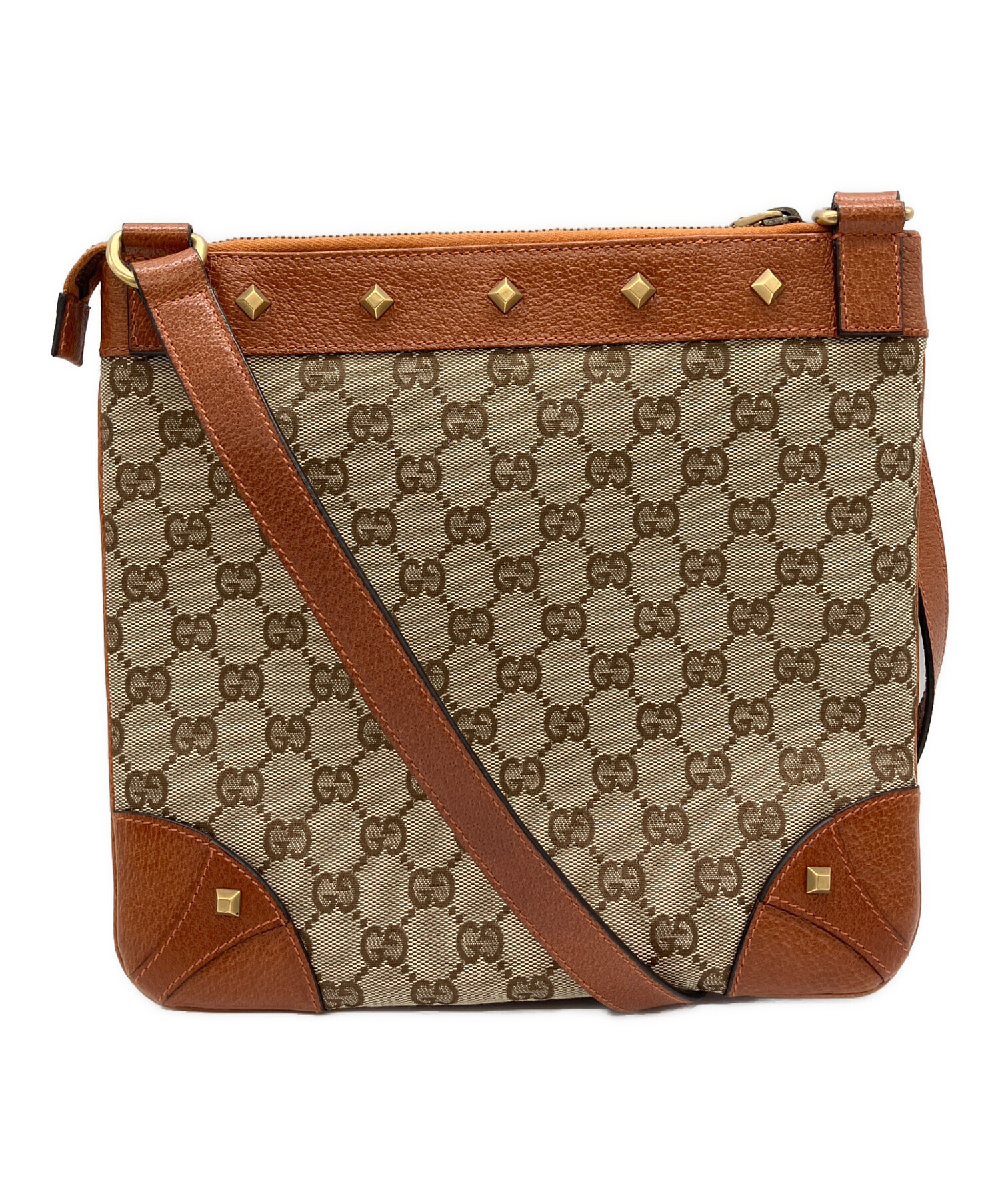 中古・古着通販】GUCCI (グッチ) スタッズショルダーバッグ GG