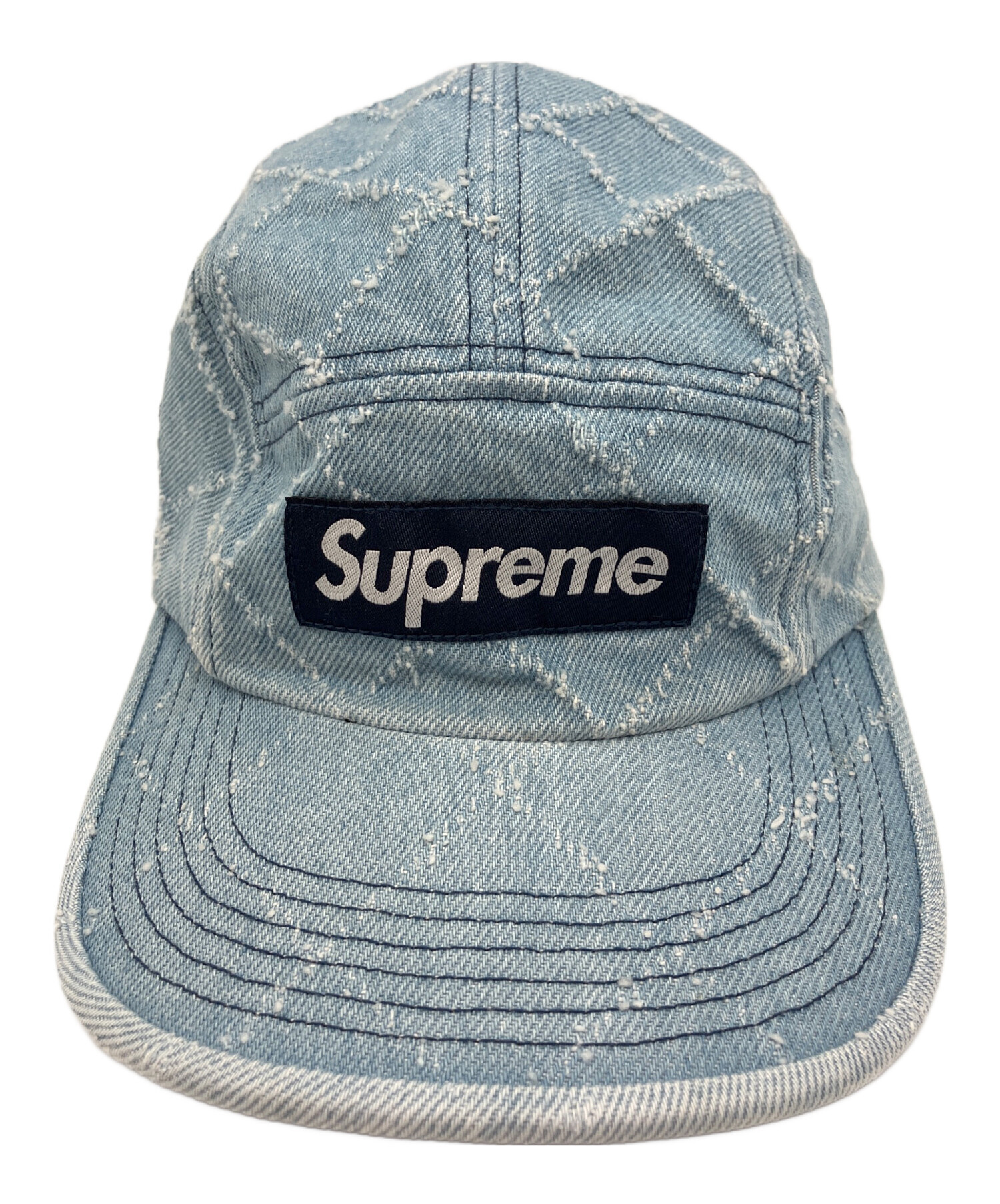 シュプリーム supreme キャップ　インディゴ 中古・古着通販】SUPREME (シュプリーム) Punched Denim Camp Cap