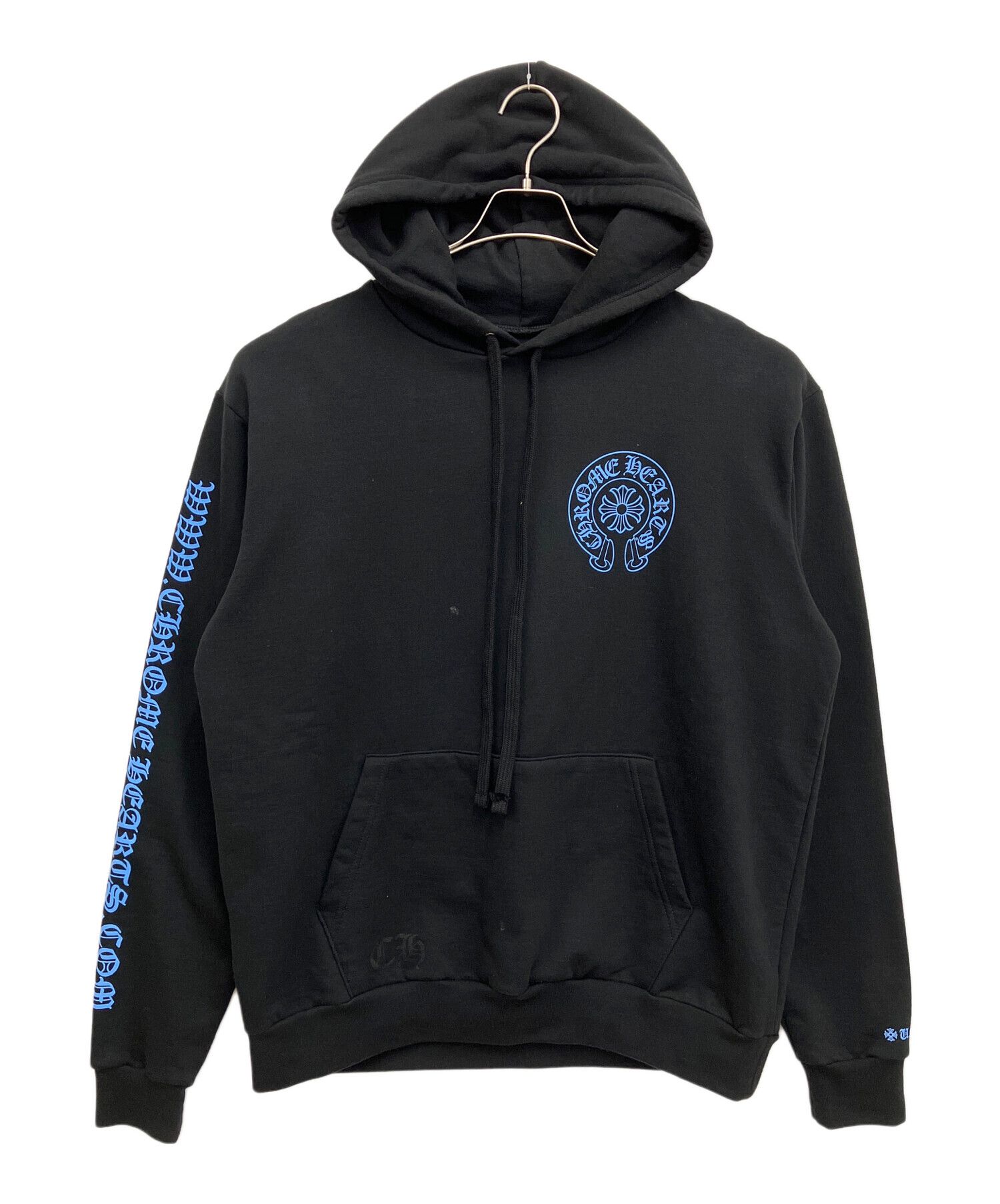 Chrome Hearts ホースシュー クロスロゴ パーカー ブラック×ブルー 中古・古着通販】CHROME HEARTS (クロムハーツ) ホースシュー バック