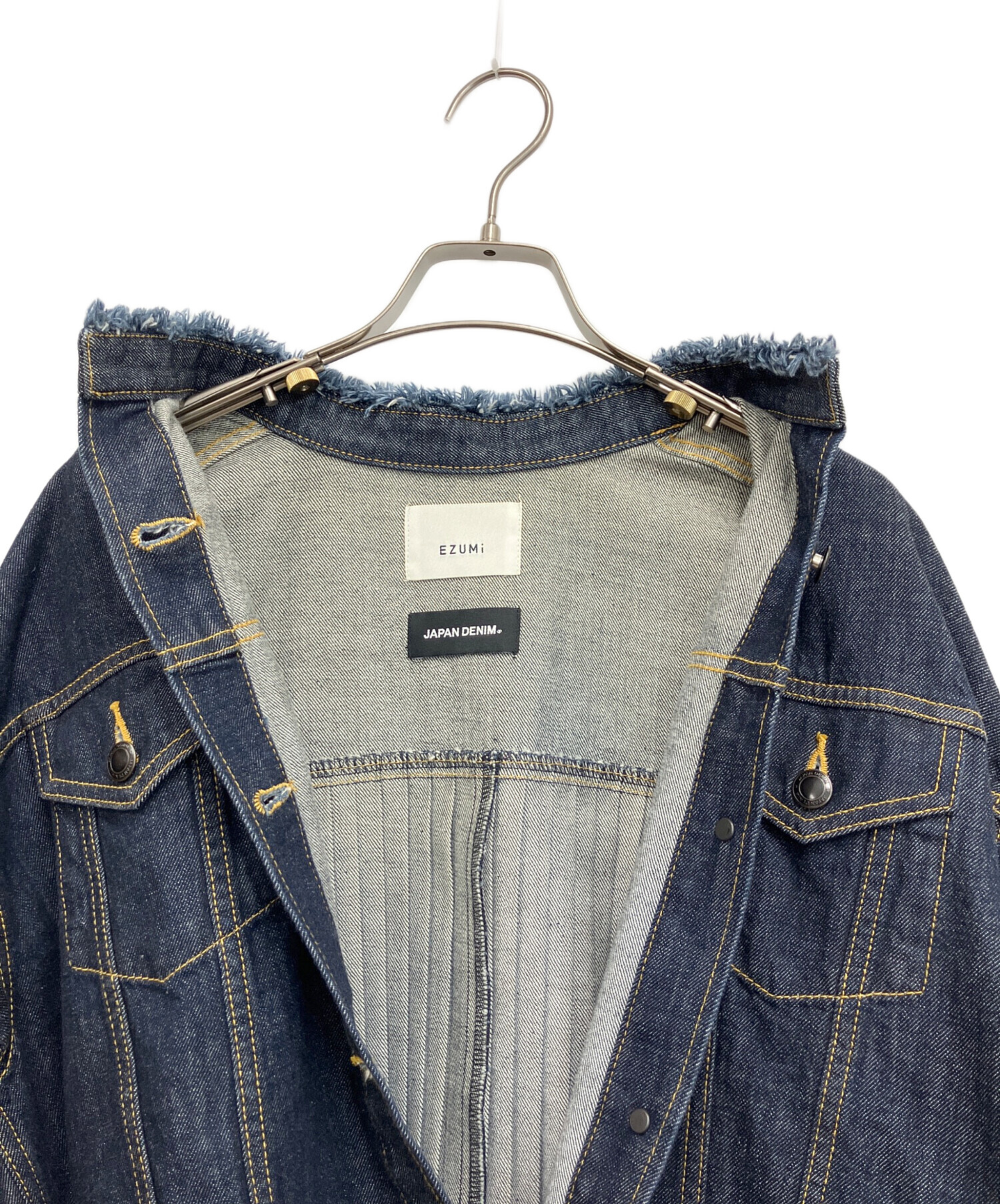 中古・古着通販】EZUMI (エズミ) BACK PLEATS DENIM JACKET(バック