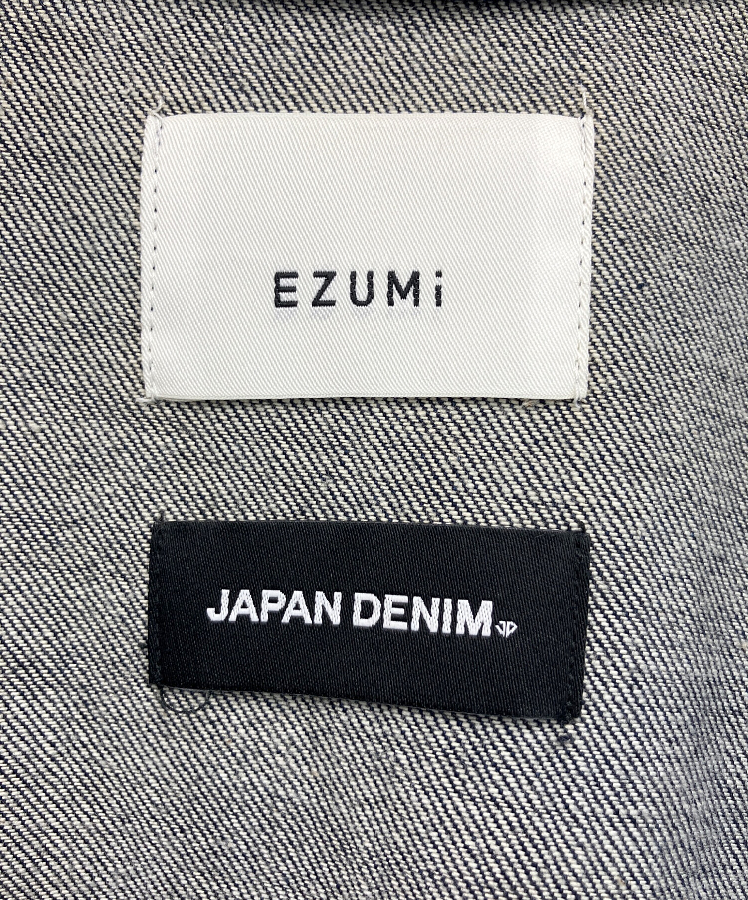中古・古着通販】EZUMI (エズミ) BACK PLEATS DENIM JACKET(バック