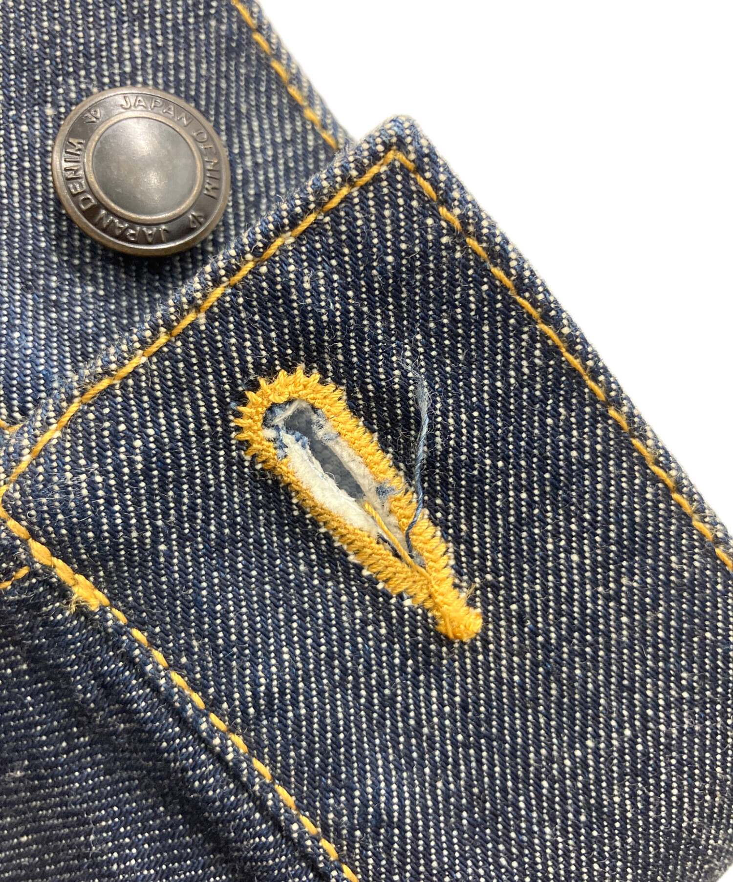 中古・古着通販】EZUMI (エズミ) BACK PLEATS DENIM JACKET(バック