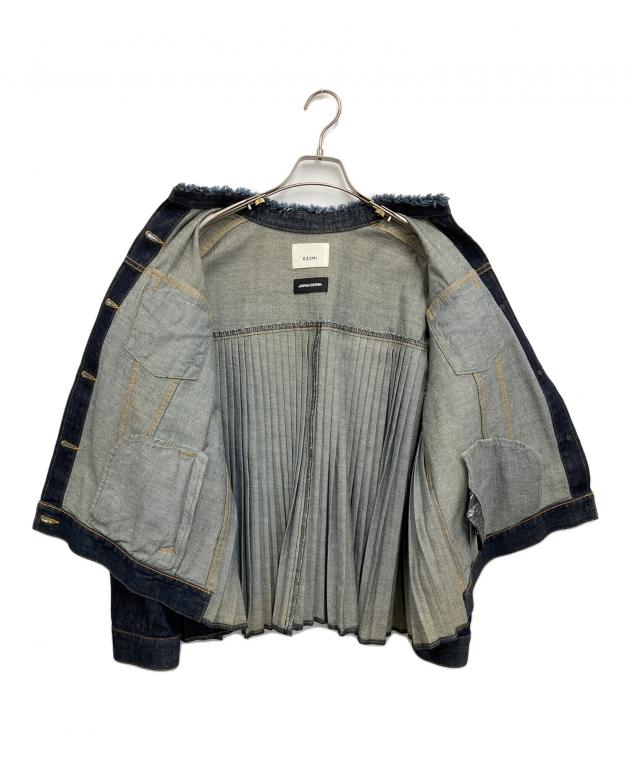 中古・古着通販】EZUMI (エズミ) BACK PLEATS DENIM JACKET(バック