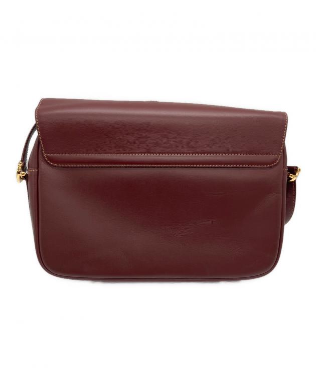 Must de CartierショルダーBag ボルドー極美品 中古・古着通販】Cartier (カルティエ) ショルダーバッグ マストライン