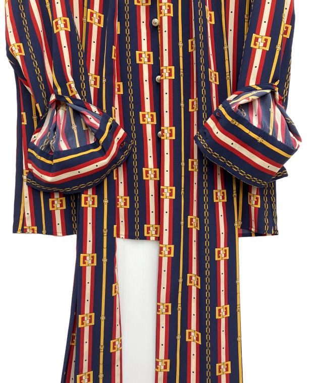 中古・古着通販】GUCCI (グッチ) パールボタンシルクボウタイブラウス