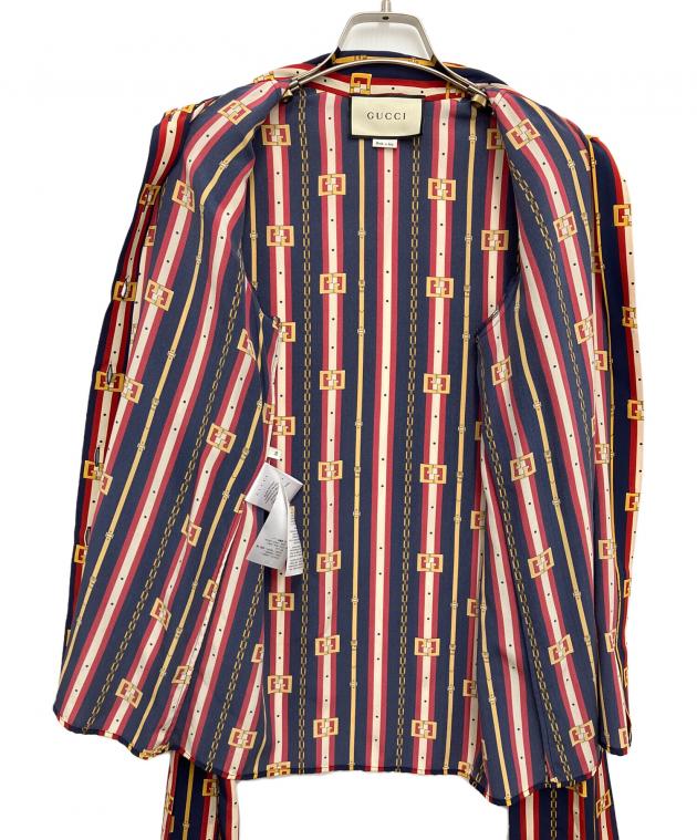中古・古着通販】GUCCI (グッチ) パールボタンシルクボウタイブラウス