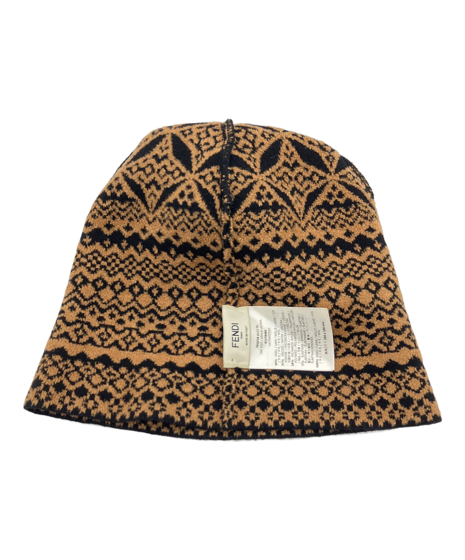 中古・古着通販】FENDI (フェンディ) ニットキャップ ブラウン