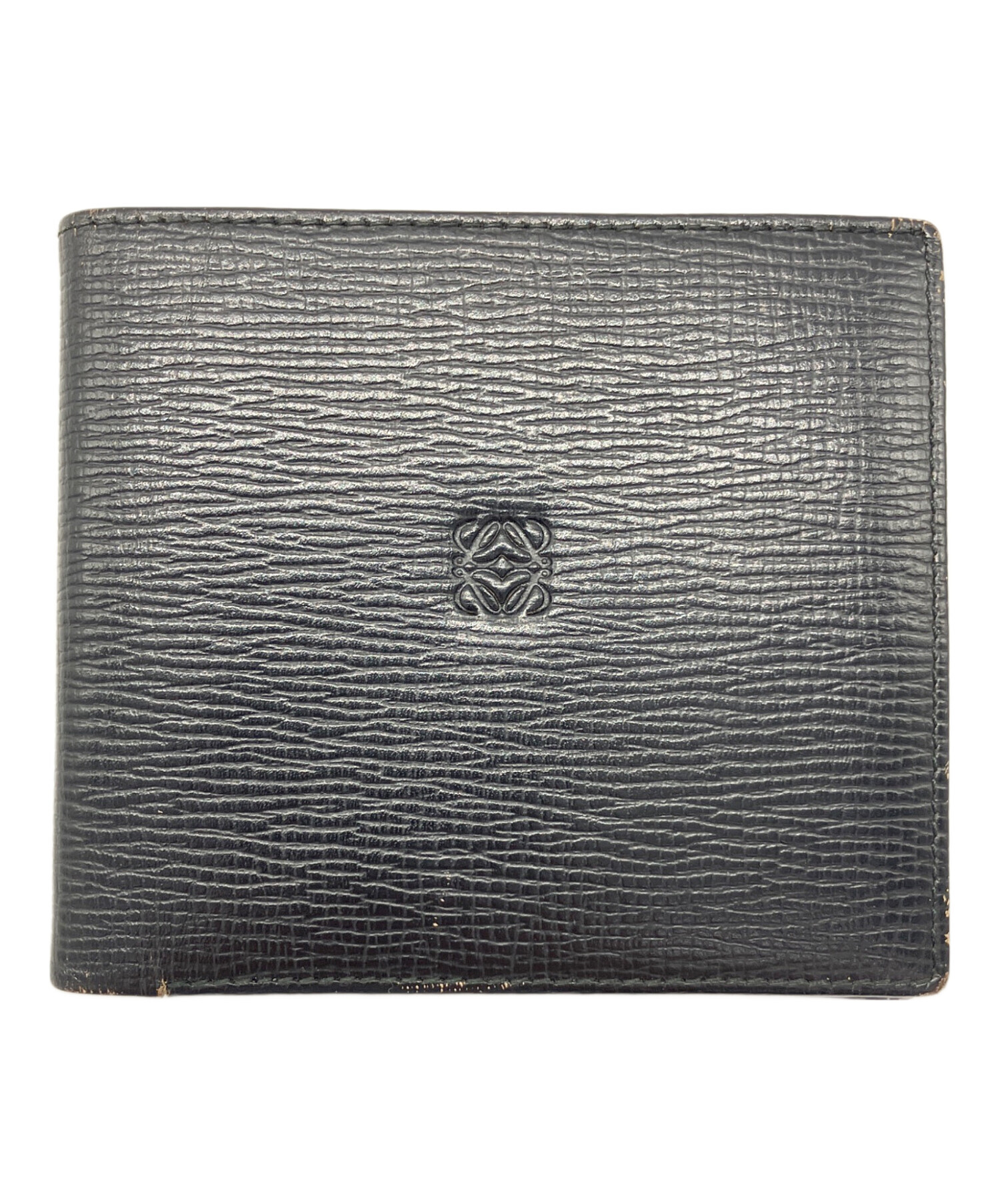 中古・古着通販】LOEWE (ロエベ) 2つ折り財布 アナグラム ブラック