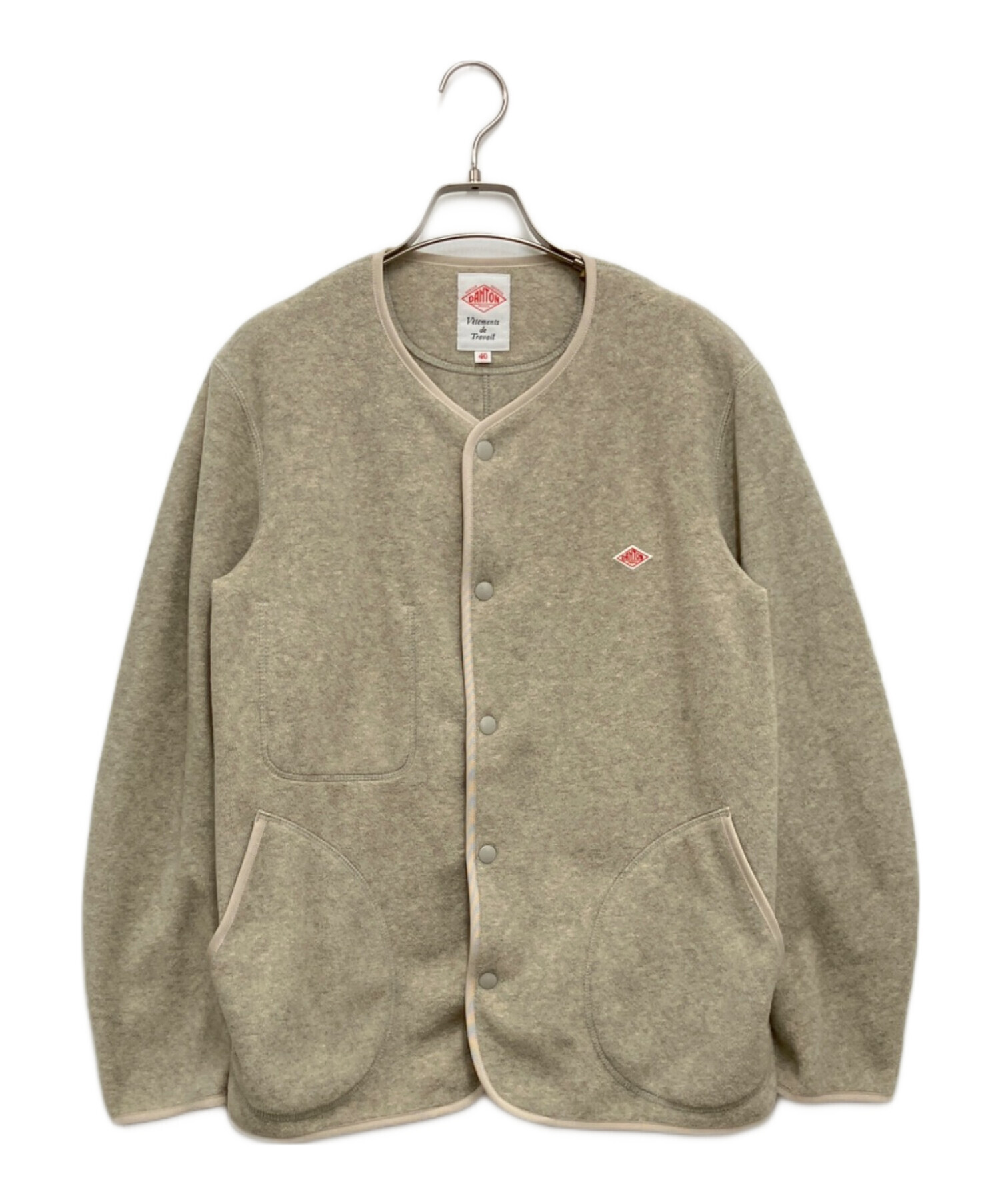 DANTON ☆未使用☆フリースジャケット サイズ115 中古・古着通販】DANTON (ダントン) ノーカラーフリースジャケット