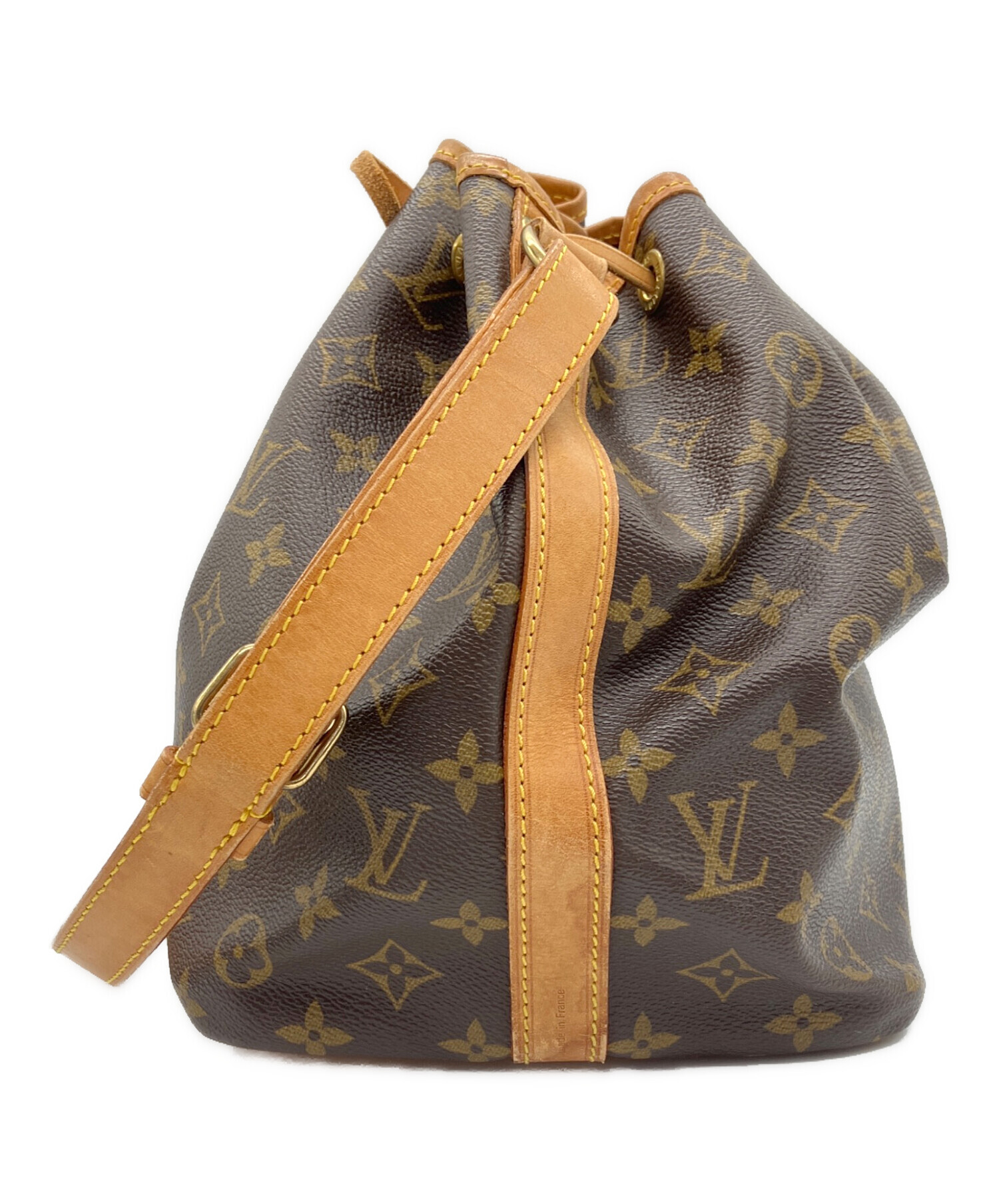 1円 LOUIS VUITTON プチノエ モノグラム ショルダー 角スレ無し ヌメ 