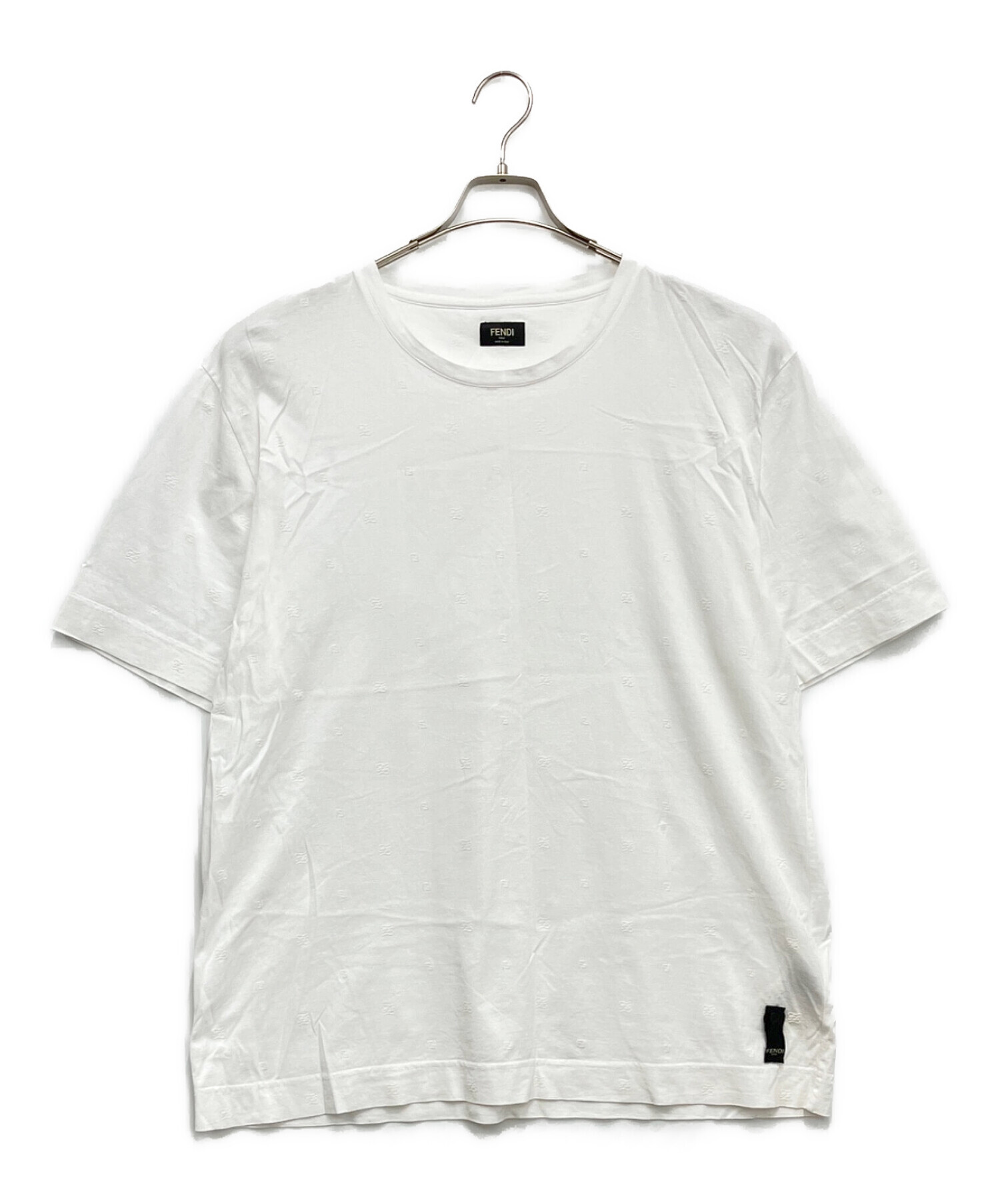 中古・古着通販】FENDI (フェンディ) エンボス加工Tシャツ ホワイト 
