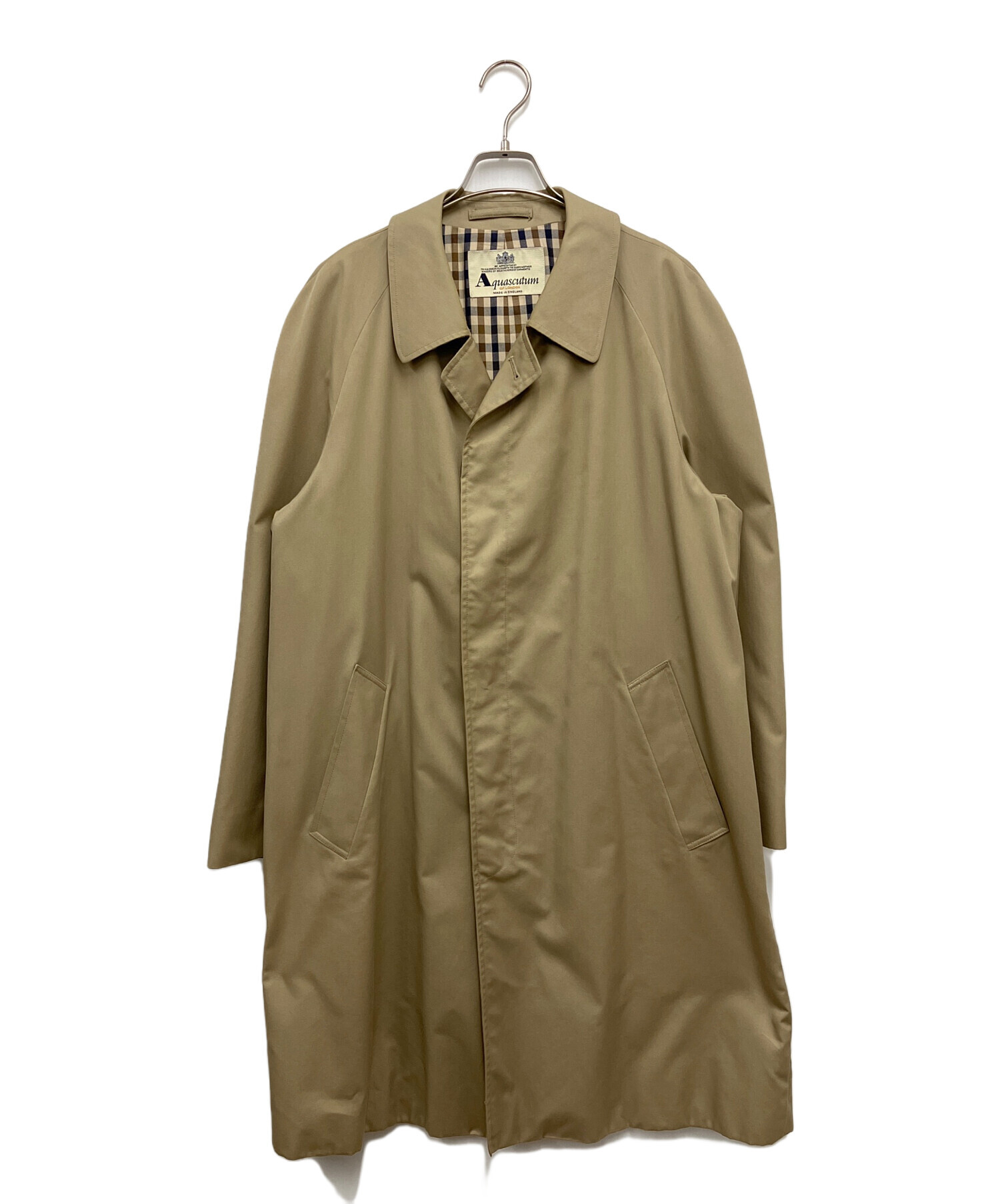 お値下げ！！ほぼ未使用　Aquascutum ステンカラーコート 中古・古着通販】Aquascutum (アクアスキュータム) ステンカラーコート