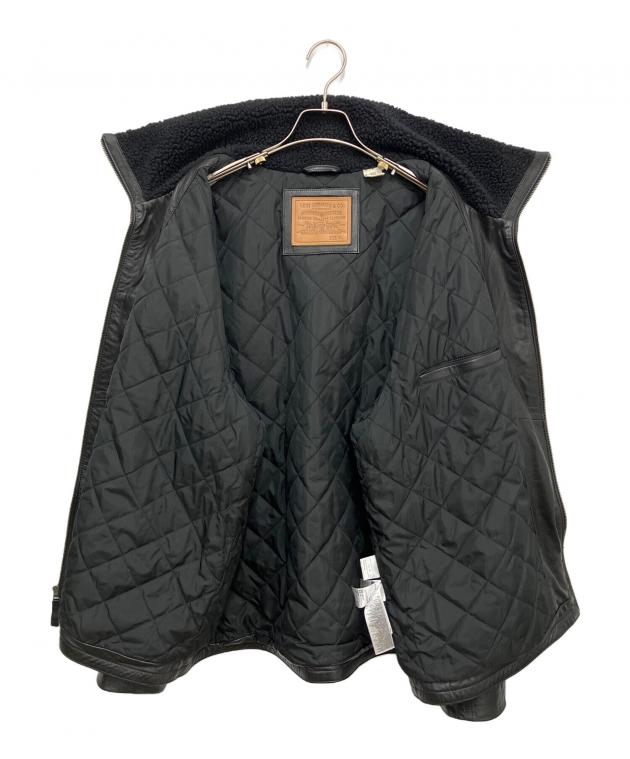 中古・古着通販】LEVI'S (リーバイス) ラムレザージャケット ブラック