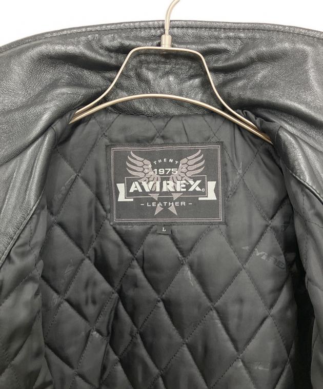 中古・古着通販】AVIREX (アヴィレックス) レザージャケット ブラック