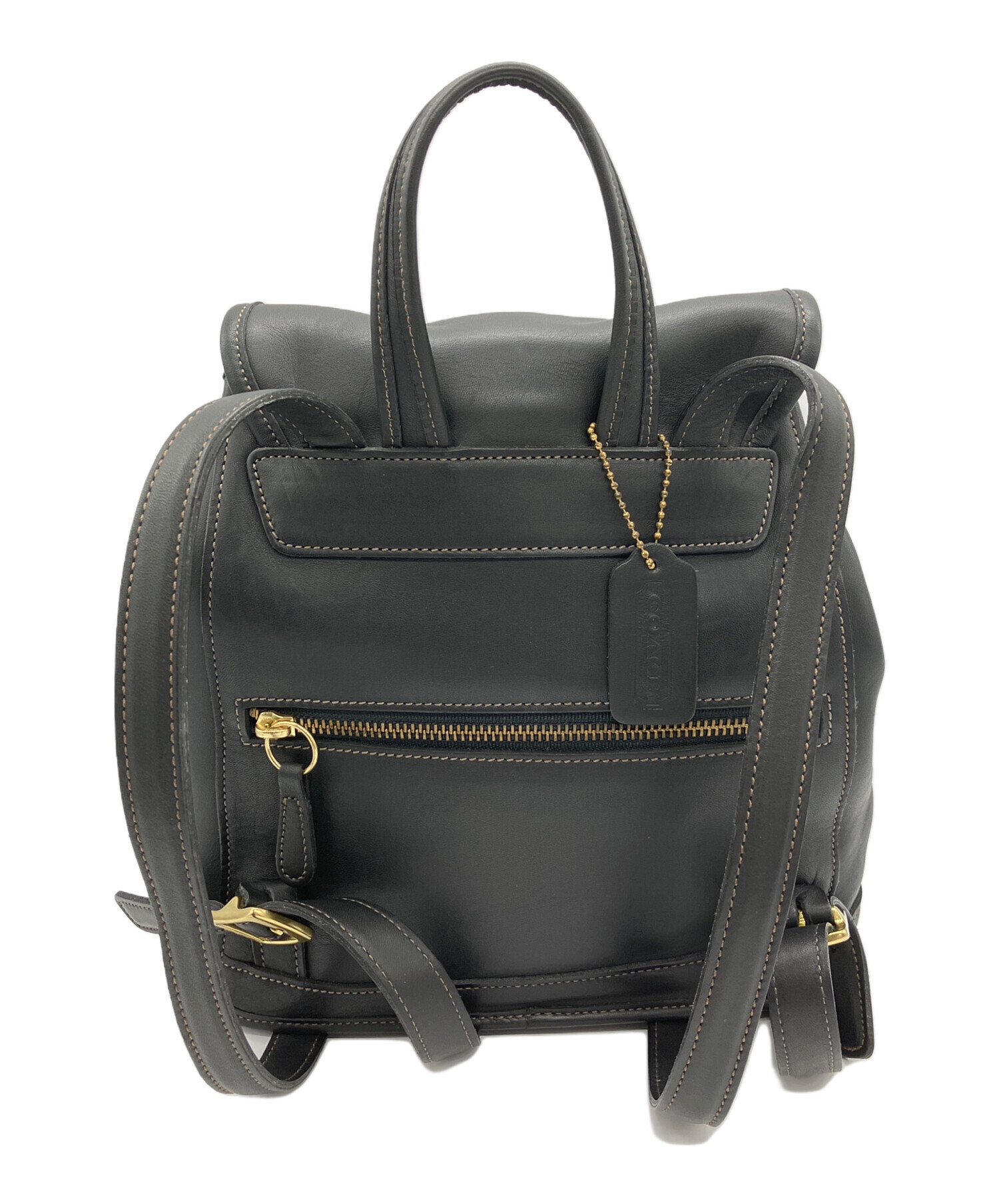 中古・古着通販】COACH (コーチ) レザーリュック ブラック｜ブランド