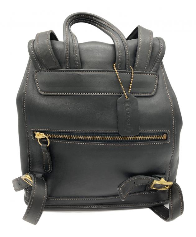 中古・古着通販】COACH (コーチ) レザーリュック ブラック｜ブランド