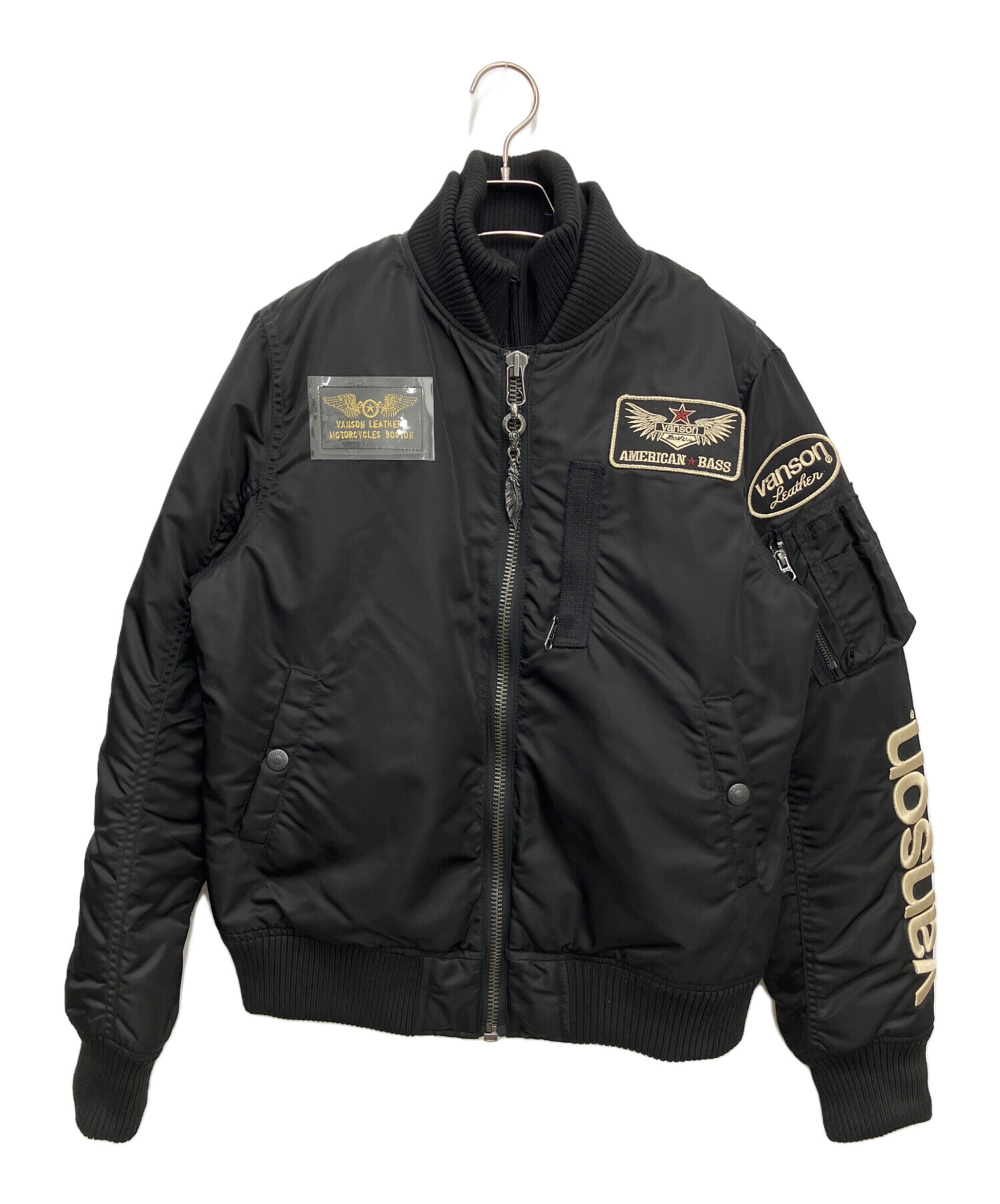 中古・古着通販】VANSON (バンソン) MA-1ジャケット ブラック サイズ:M