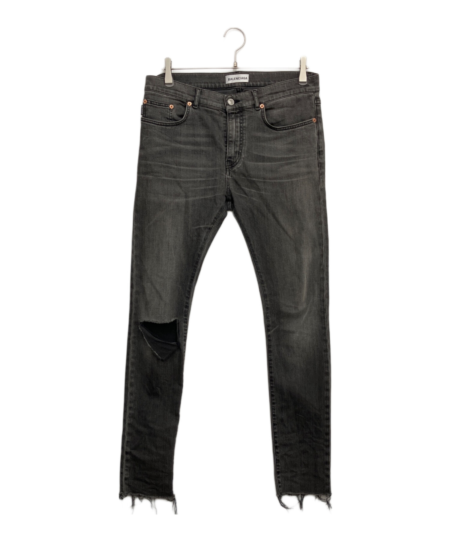 中古・古着通販】BALENCIAGA (バレンシアガ) デニムパンツ ブラック 