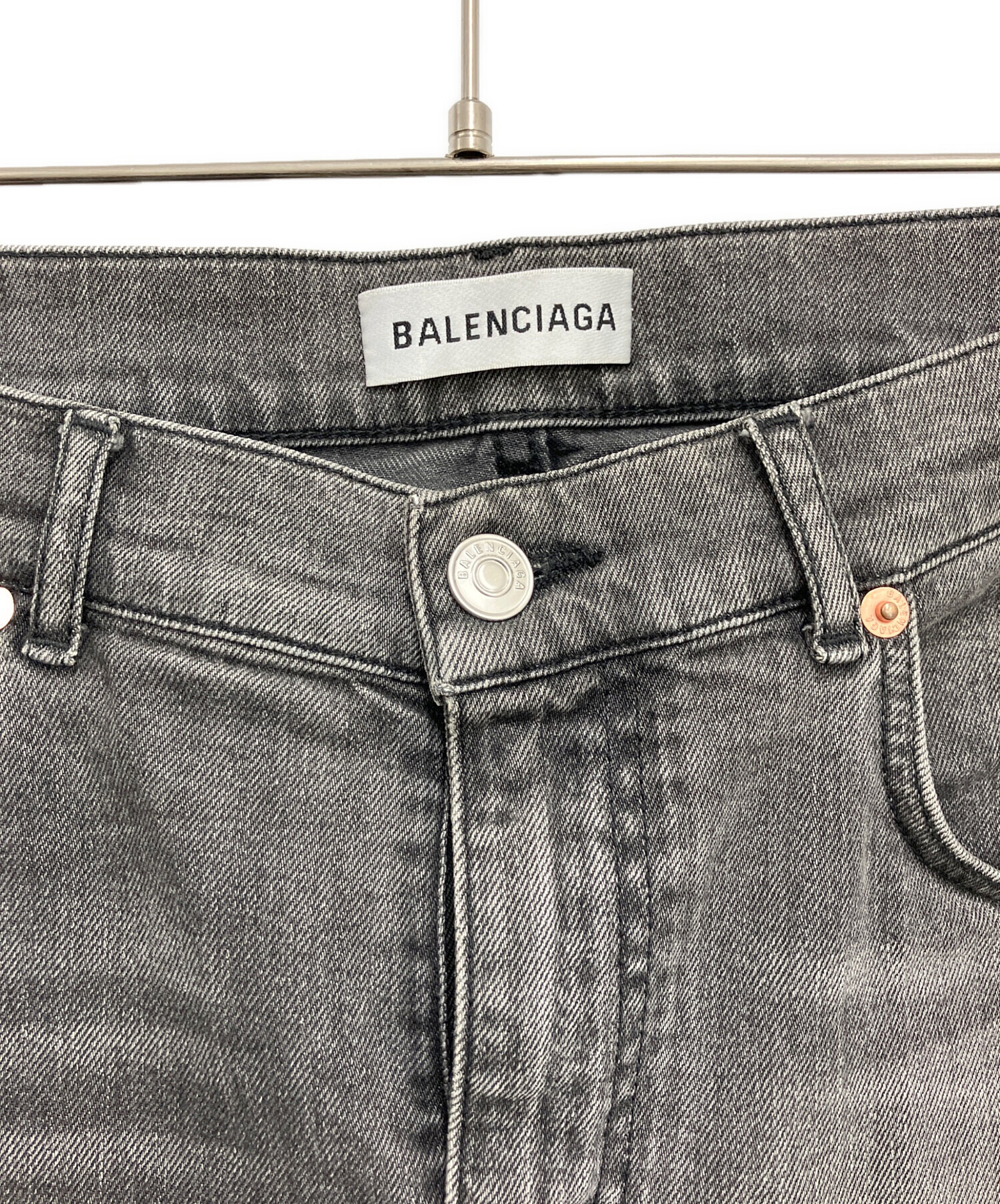 中古・古着通販】BALENCIAGA (バレンシアガ) デニムパンツ ブラック 