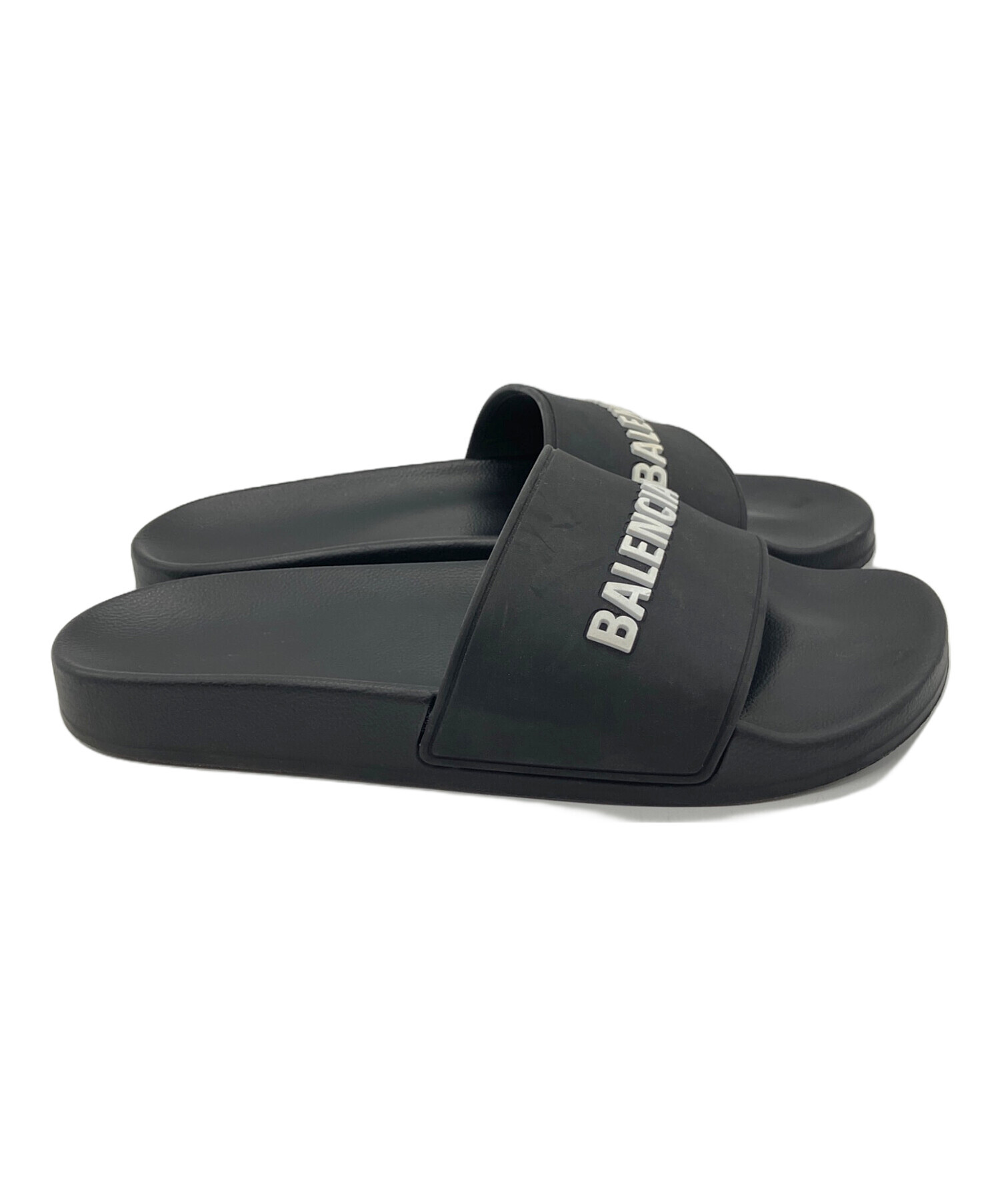 ◇極美品 BALENCIAGA バレンシアガ シャワー サンダル レザー 黒◇ 中古・古着通販】BALENCIAGA (バレンシアガ) シャワーサンダル