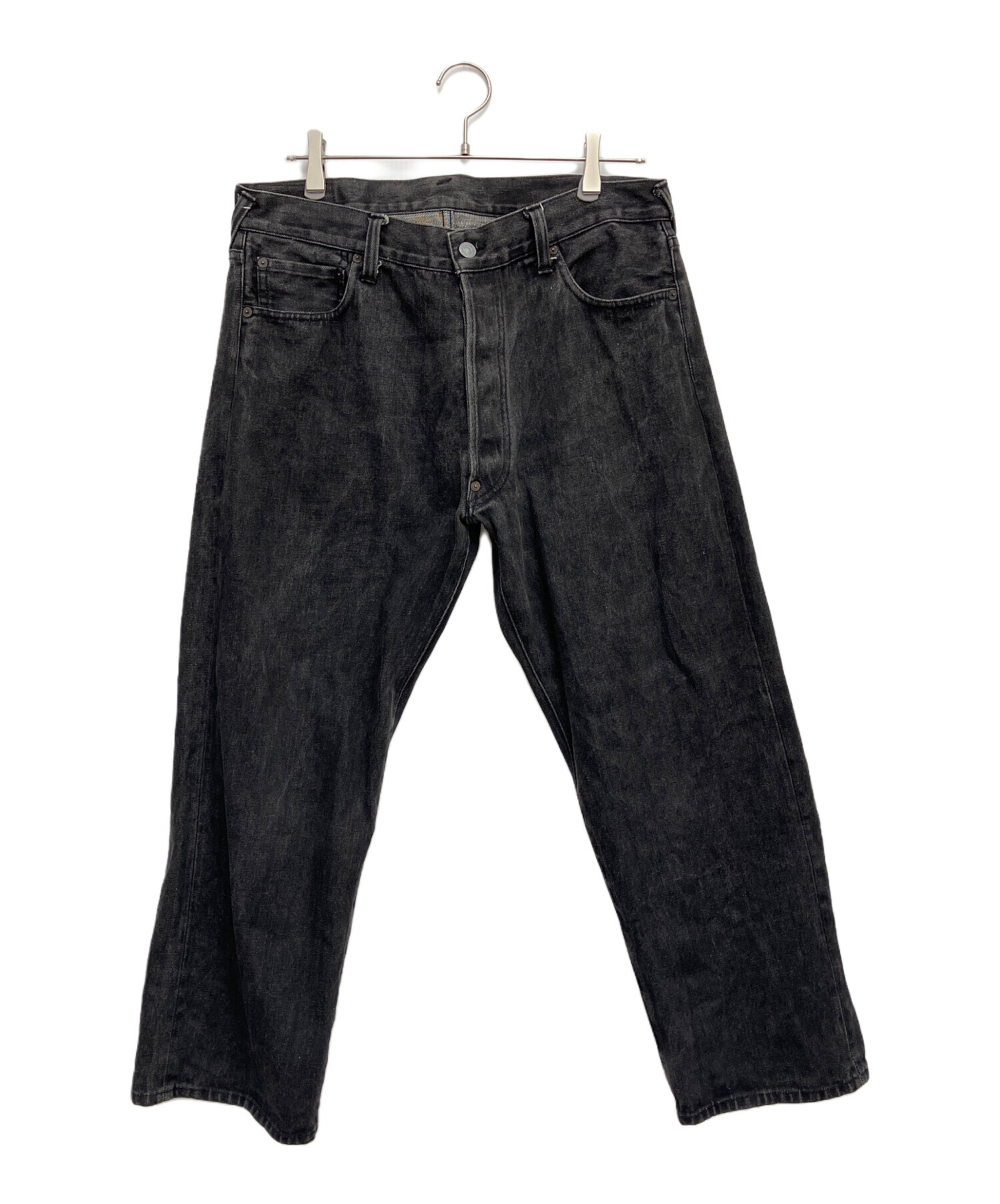 EVISU エヴィス ストレートデニムパンツ 33×35 中古 中古・古着通販】EVISU (エヴィス) デニムパンツ ブラック サイズ