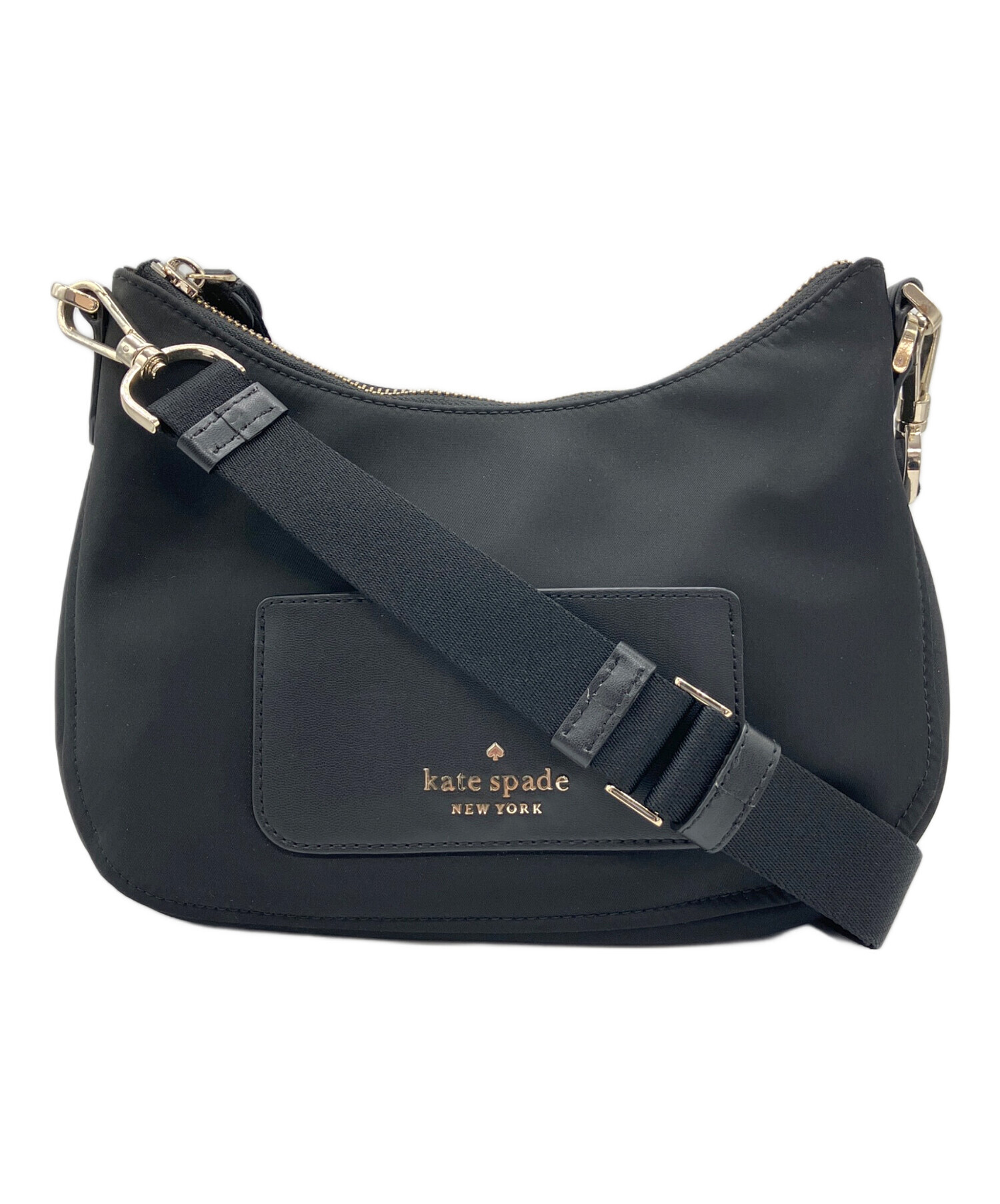 美品 ケイトスペード ボディバッグ ウエストポーチ ナイロン 黒 中古・古着通販】Kate Spade (ケイトスペード) クロスボディバッグ