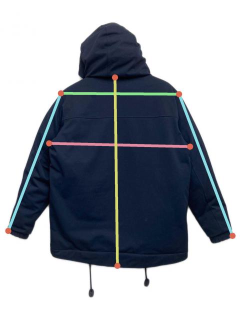 LACOSTE ラコステ　2WAY ダウンジャケット　ダークネイビー サイズ48 ラコステ LACOSTE バックステッチダウンジャケット（ダークネイビー
