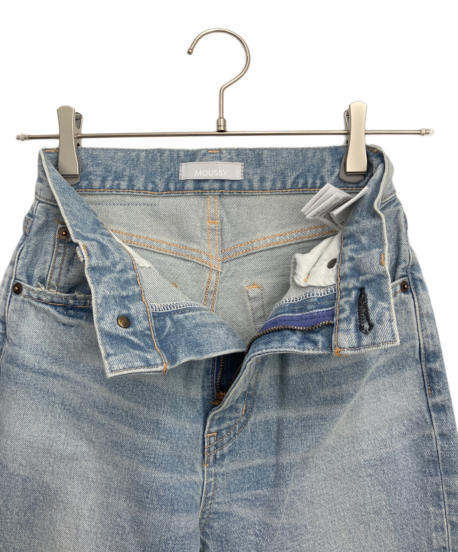 まめページ 中古・古着通販】moussy (マウジー) デニムパンツ ブルー サイズ