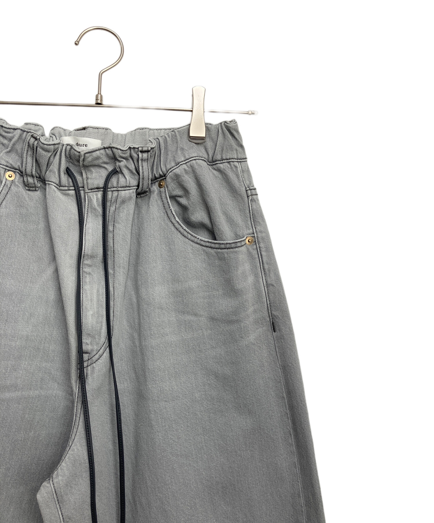 中古・古着通販】ebure (エブール) デニムパンツ グレー サイズ:38