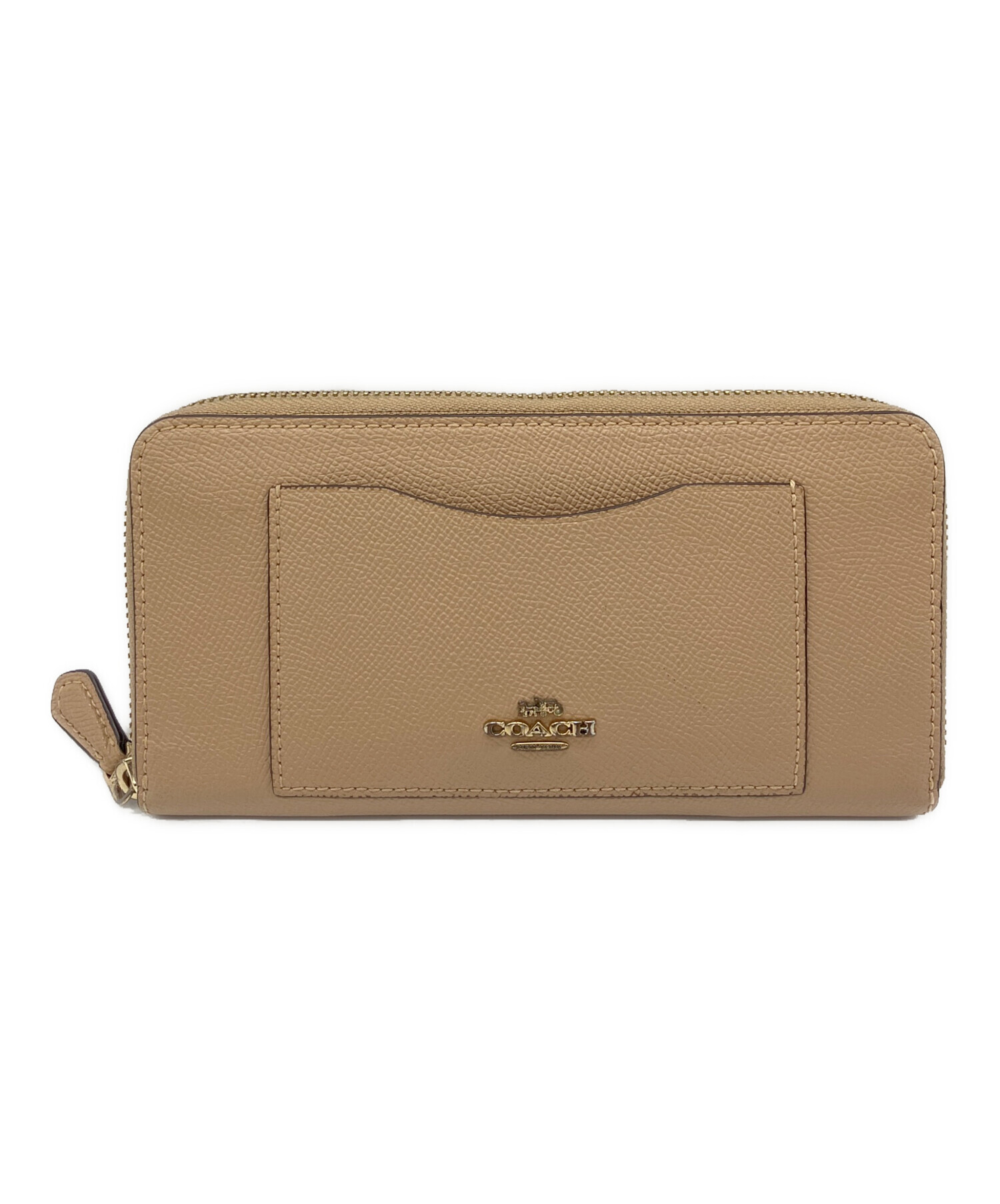 【美品】コーチ COACH 三つ折り財布 ベージュ/ブラウン　y2k 平成レトロ 中古・古着通販】COACH (コーチ) 財布 ベージュ｜ブランド・古着通販